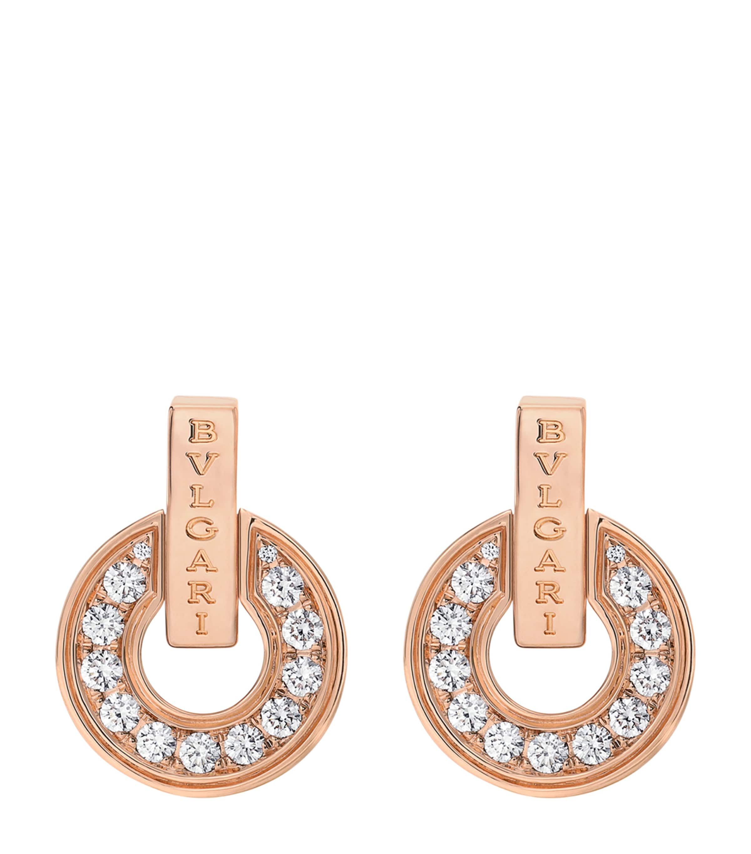 Rose Gold and Diamond BVLGARI BVLGARI Earrings