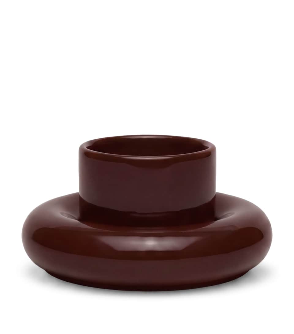 Gustaf Westman Glazed Ceramic Chunky Cup and Saucer Brown