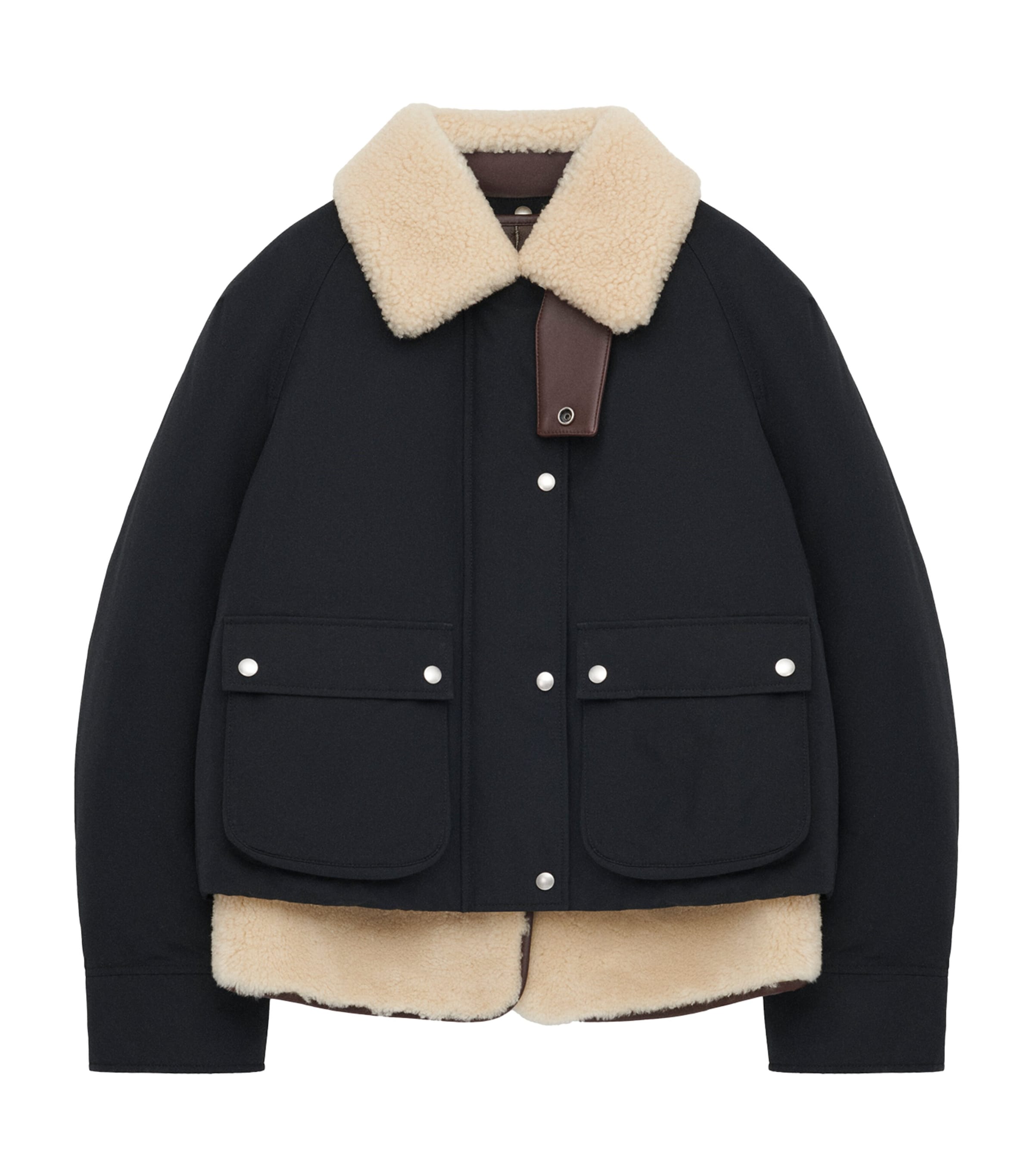 Shearling-Collar Jacket
