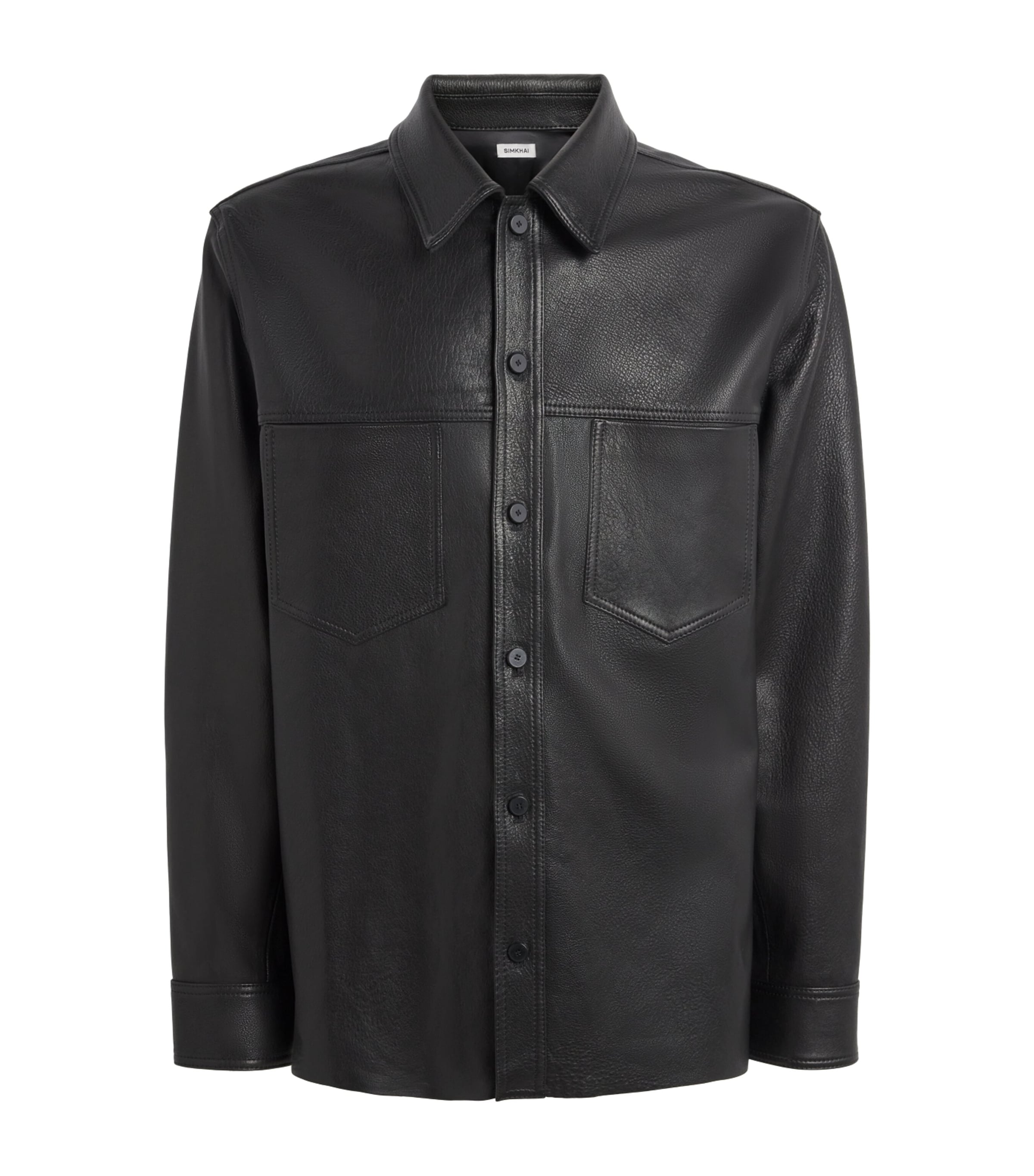 Leather Long-Sleeve Shirt