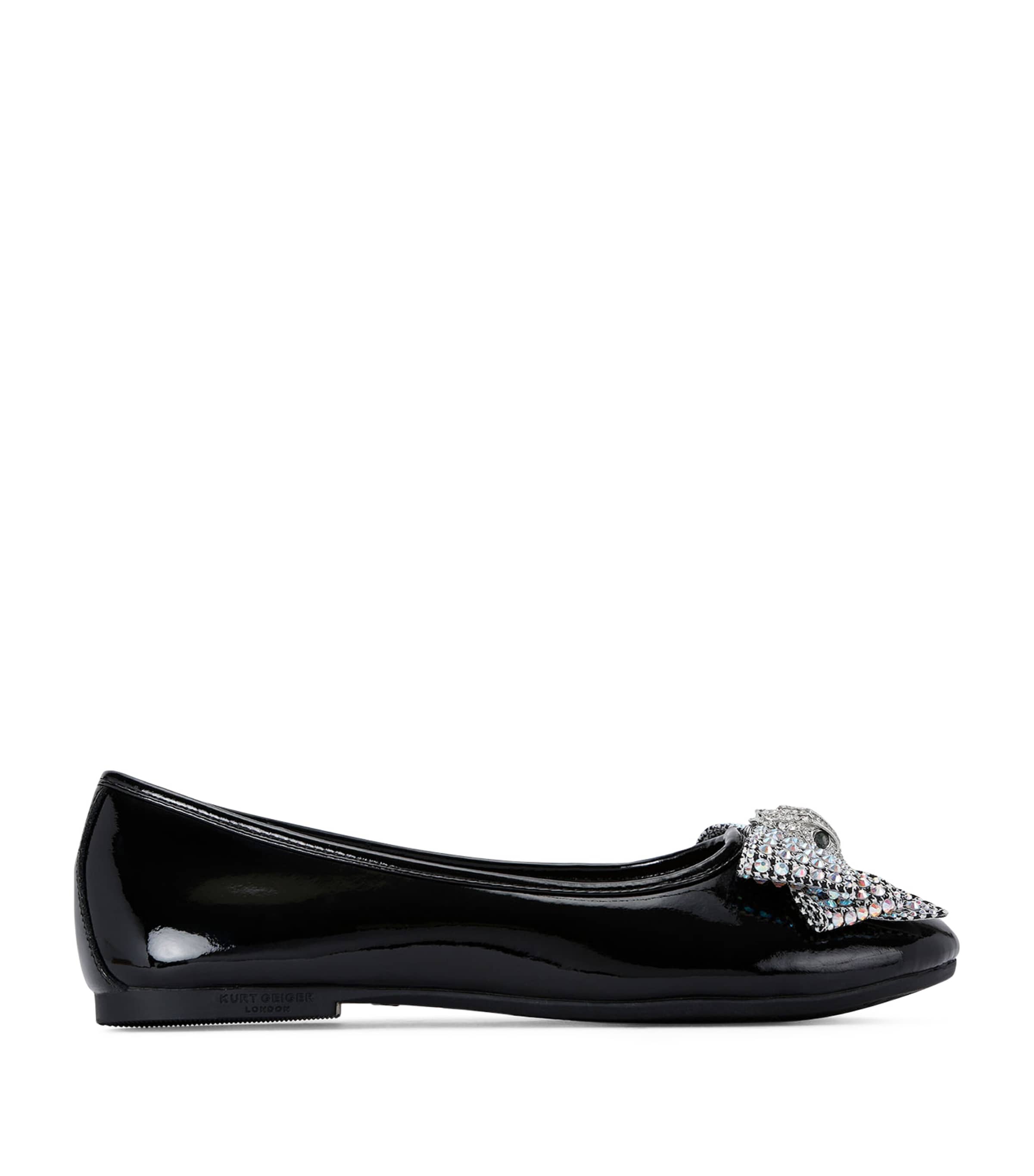 Patent Leather Mini Eagle Bow Ballet Flats