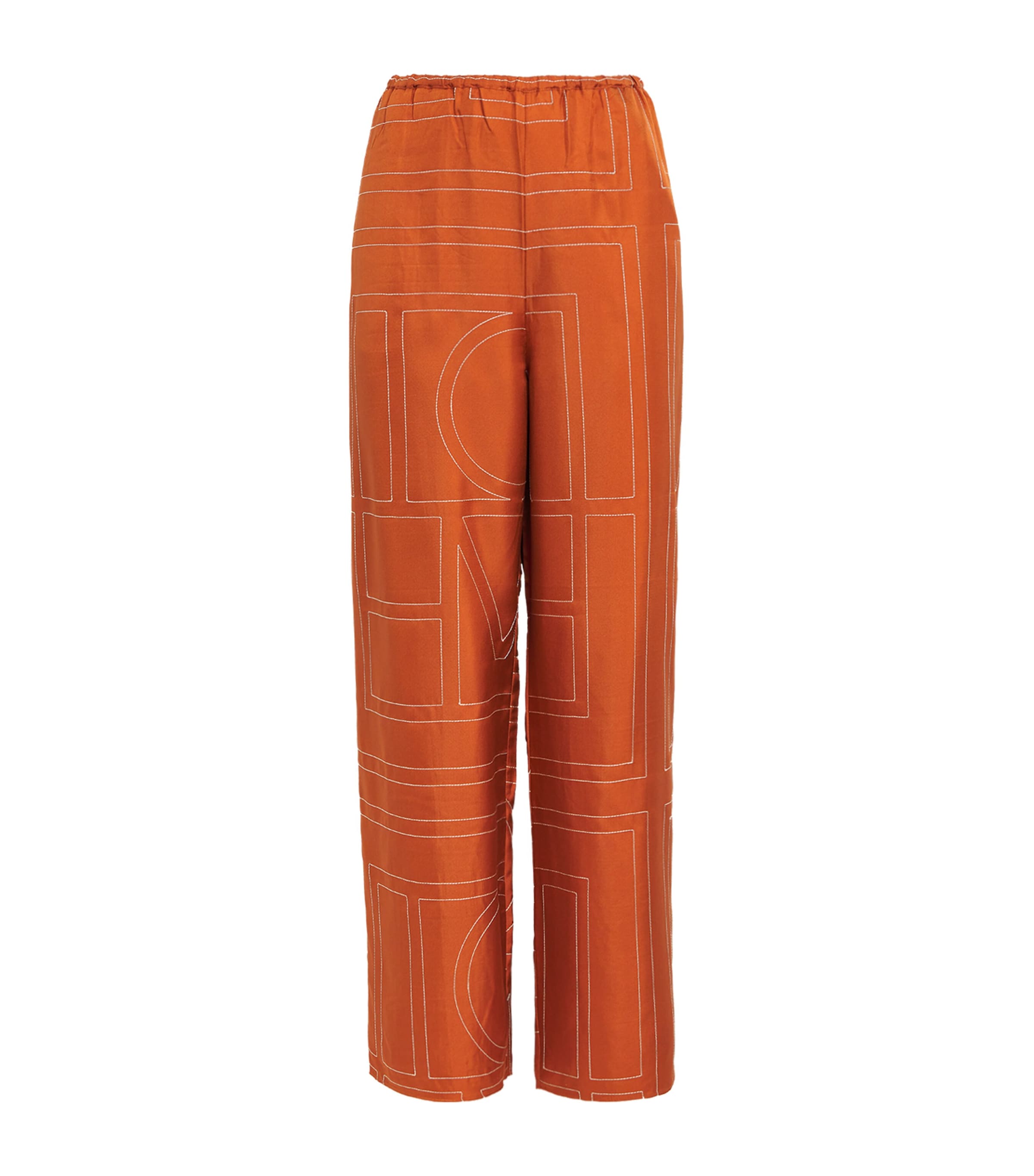 Totême Silk Monogram Trousers | Harrods UK