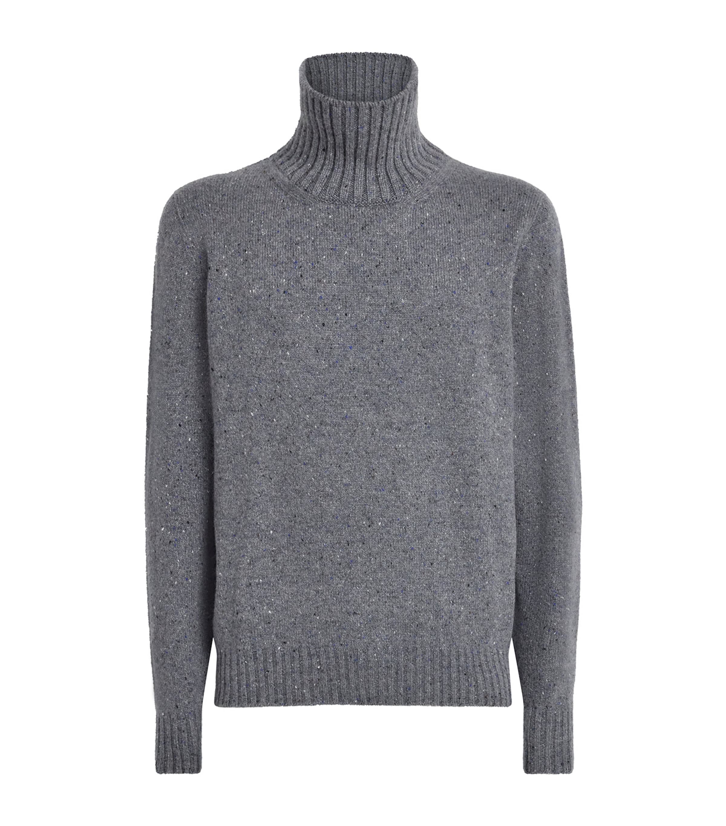 Johnstons Of Elgin Mens Donegal Cashmere Mackintosh Rollneck Sweater Carngrm Dongl