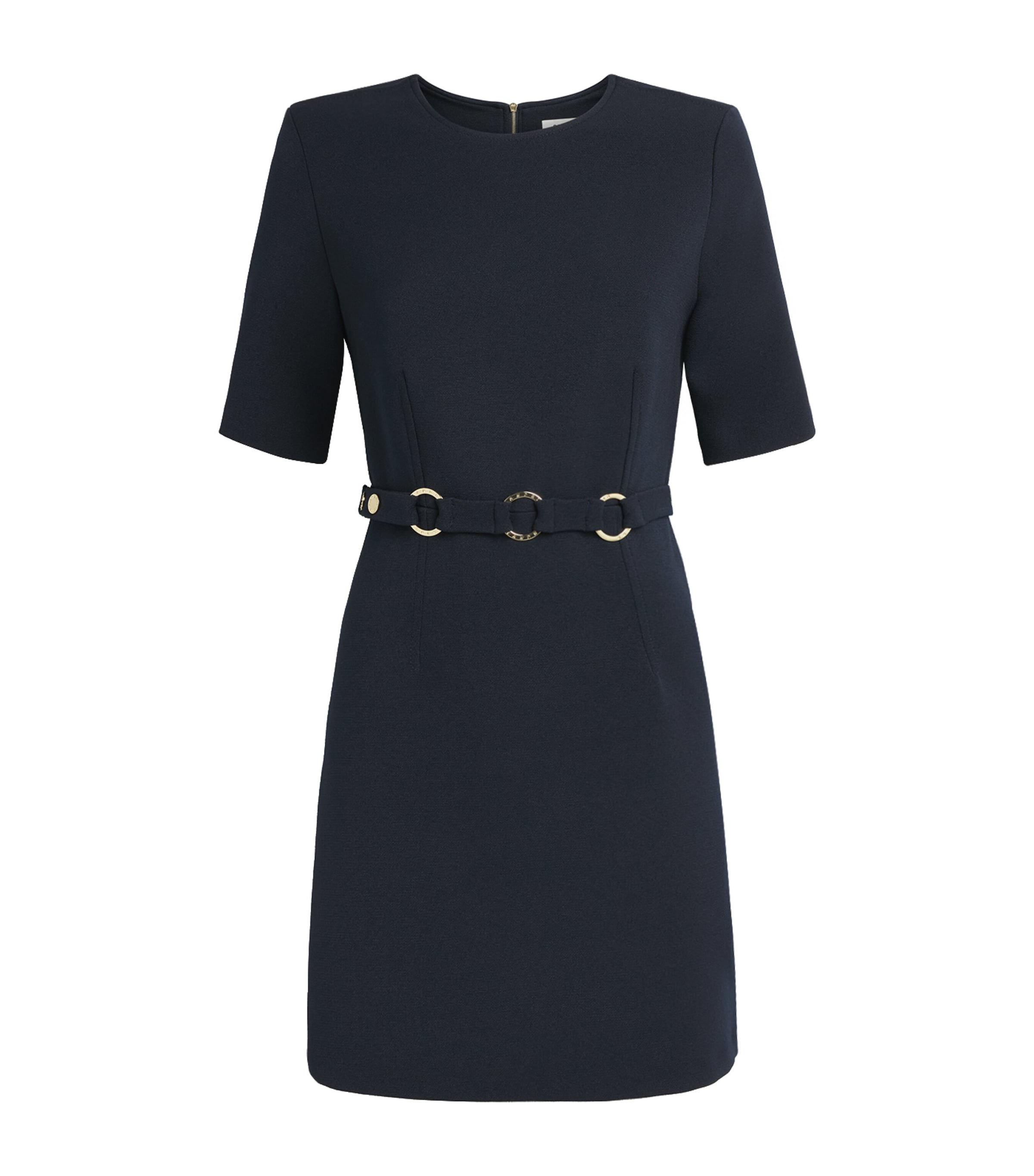 Sandro Paris Womens Belted Mini Dress Navy Blue
