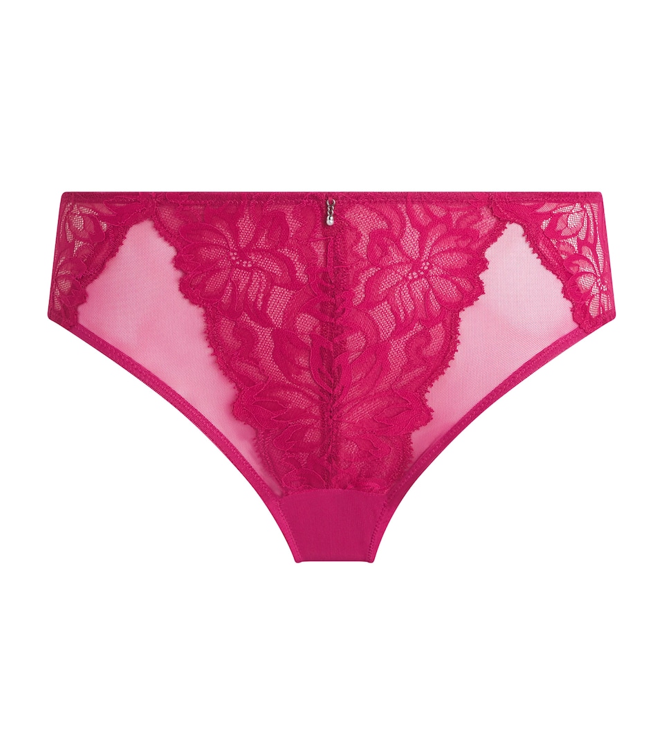 Wacoal Womens Lace-Trim Abéllia Briefs Vivacious Pink (vik)