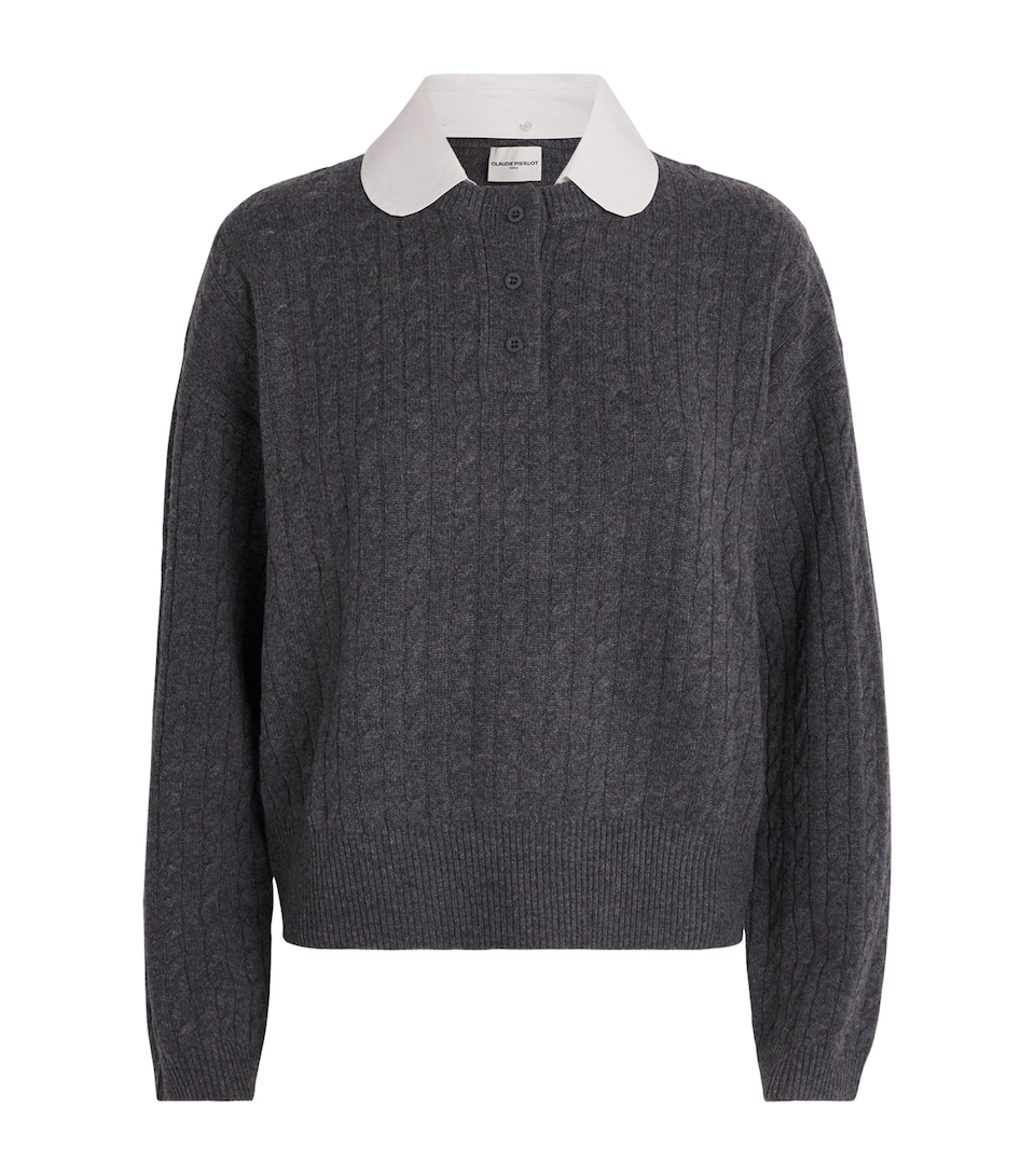 Wool-Cashmere Peter Pan Collar Sweater