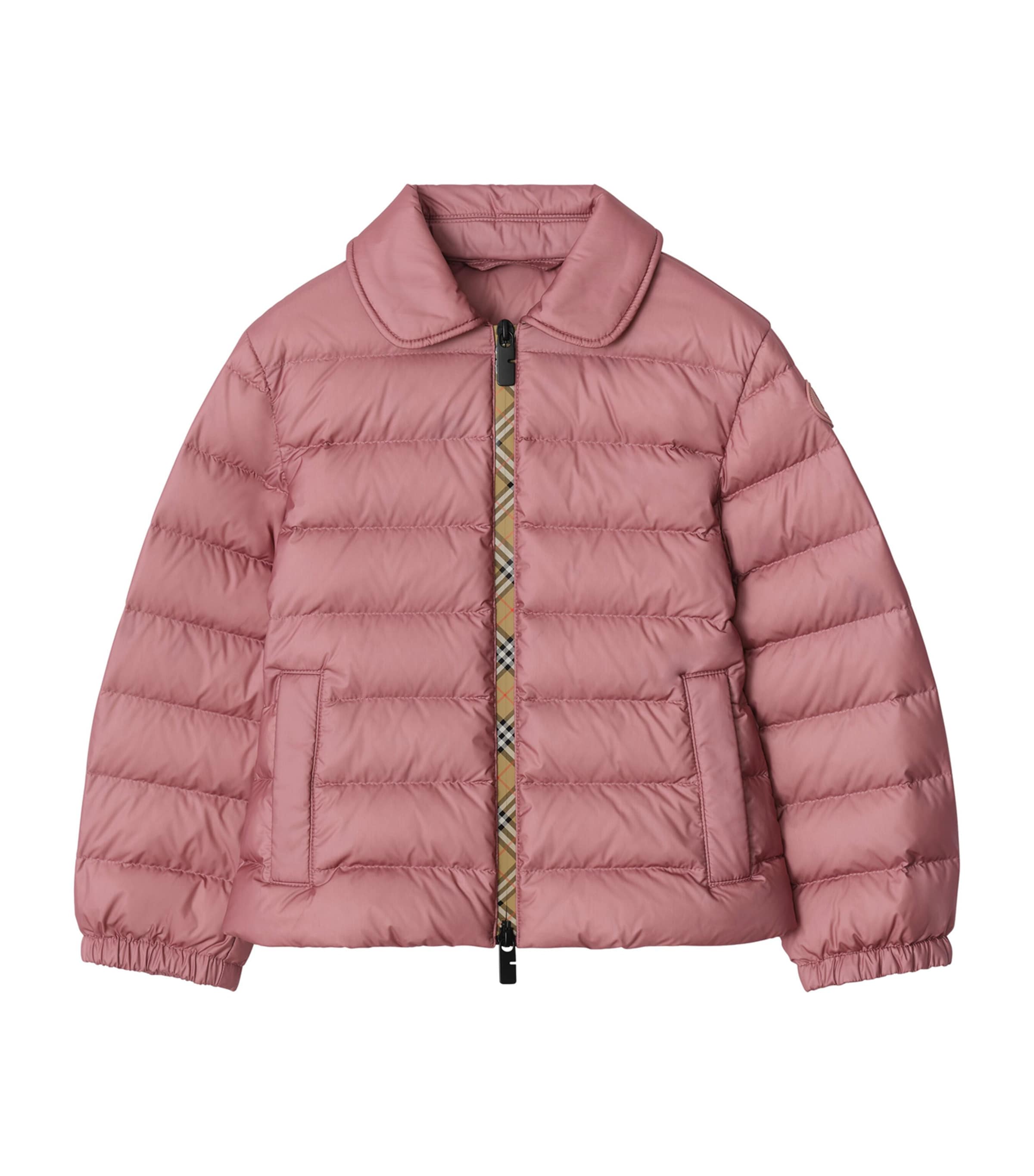 Down Check-Trim Puffer Jacket (3-12 Years)