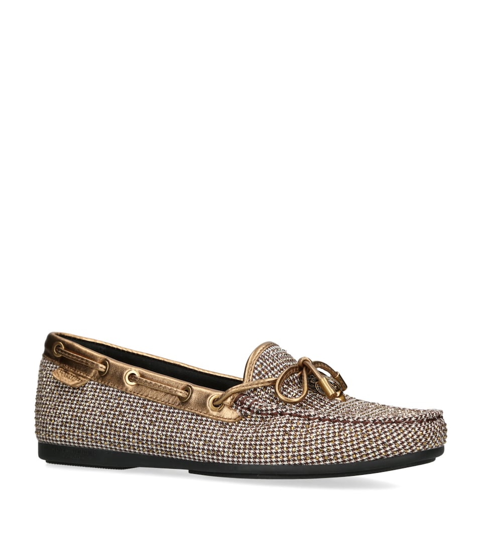 Kurt Geiger London Houndstooth Eagle Moccasins Beige