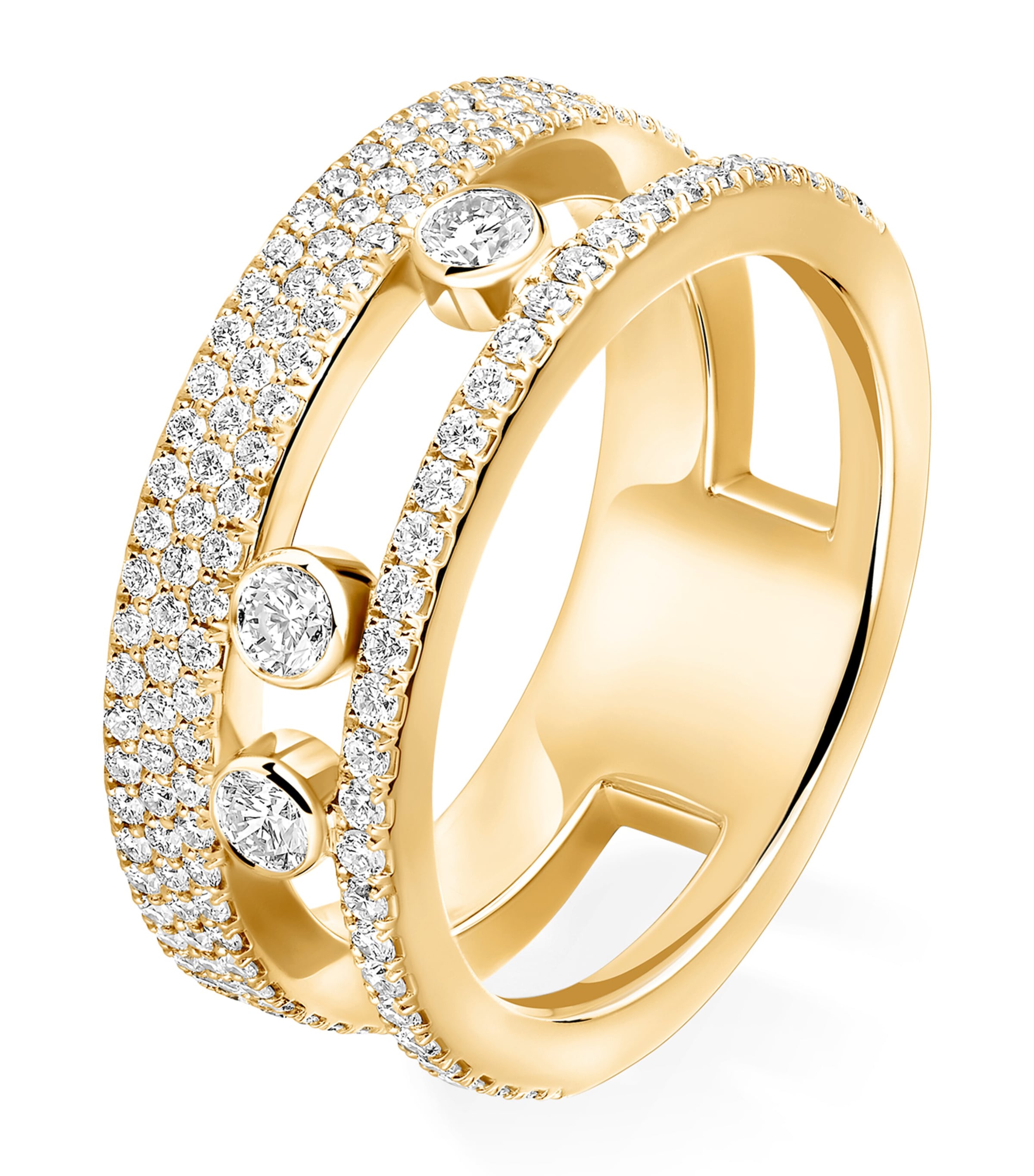 Messika Move Romane Yellow Gold and Diamond Ring (0.68ct) Yellow Gold