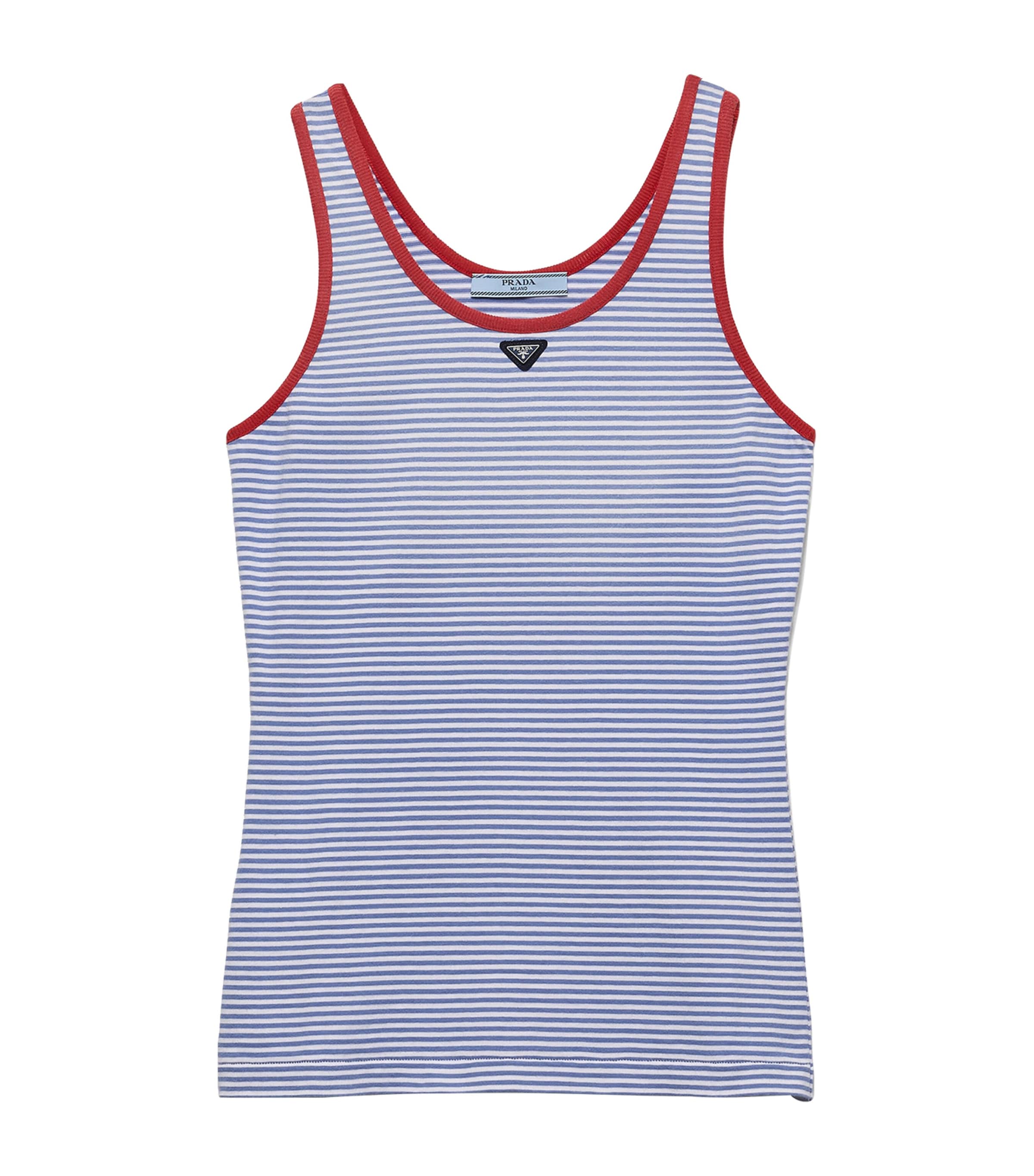 Prada Womens Cotton Stripe Tank Top