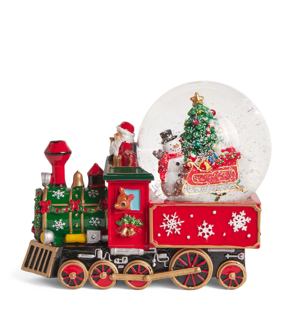 Harrods Train Snow Globe Red
