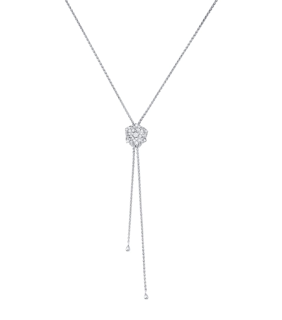 Piaget White Gold and Diamond Rose Pendant Necklace Gold