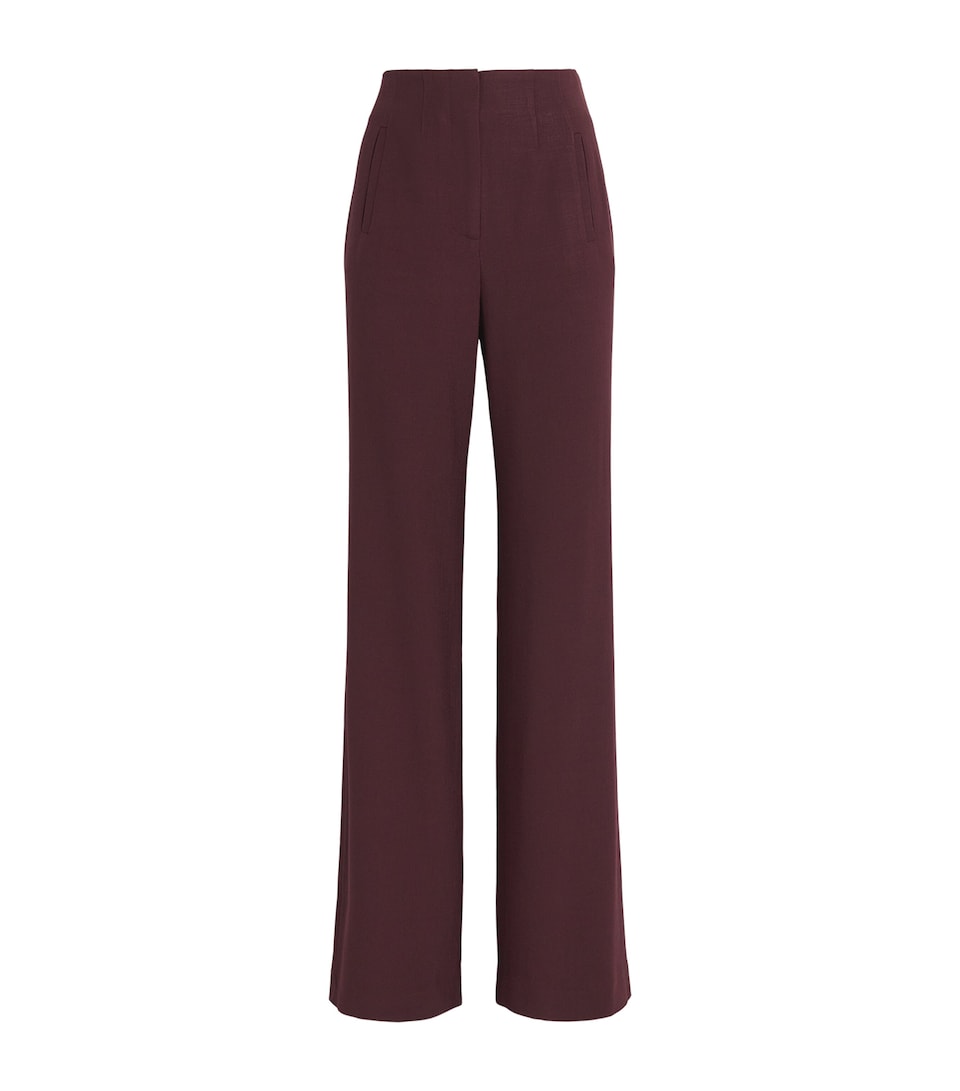 Veronica Beard Womens Jude Wide-Leg Trousers Raisin