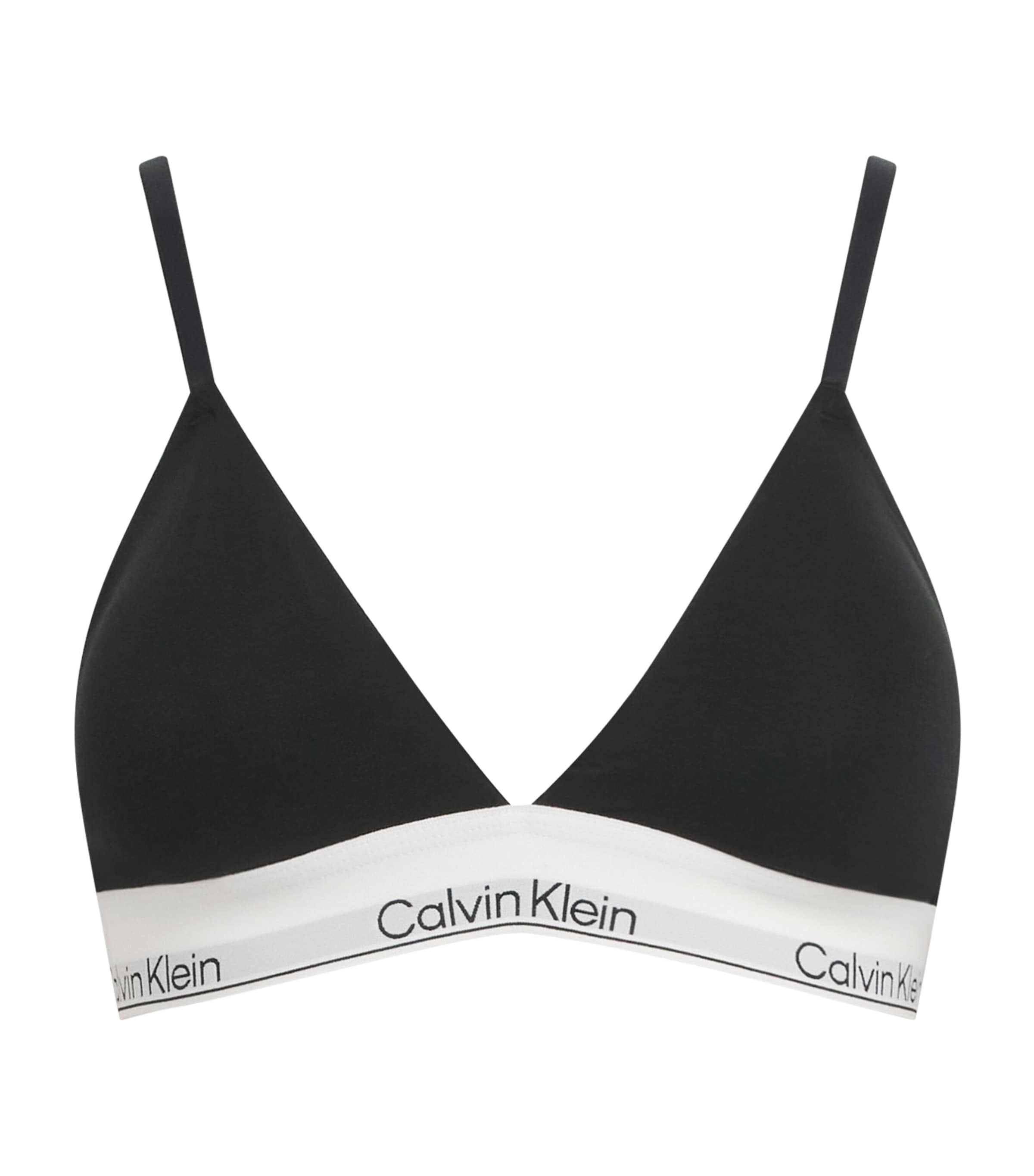 Calvin Klein Womens Cotton-Blend Icon Lined Bralette Black