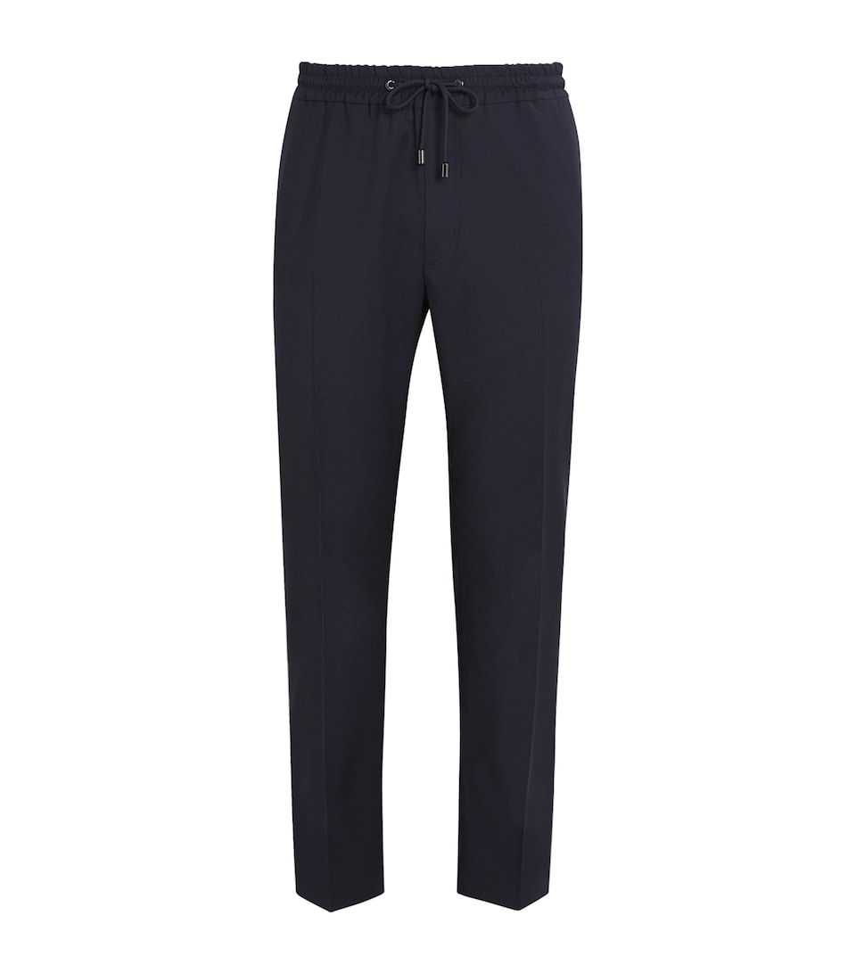 Pal Zileri Mens Drawstring Trousers Blue Navy