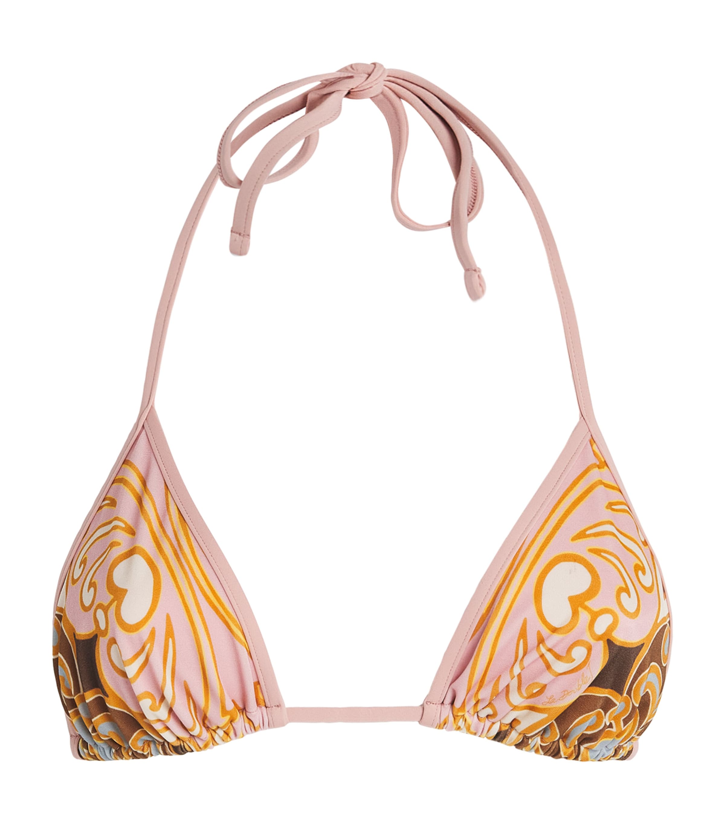 La Doublej Womens Printed Triangle Bikini Top Cocoon