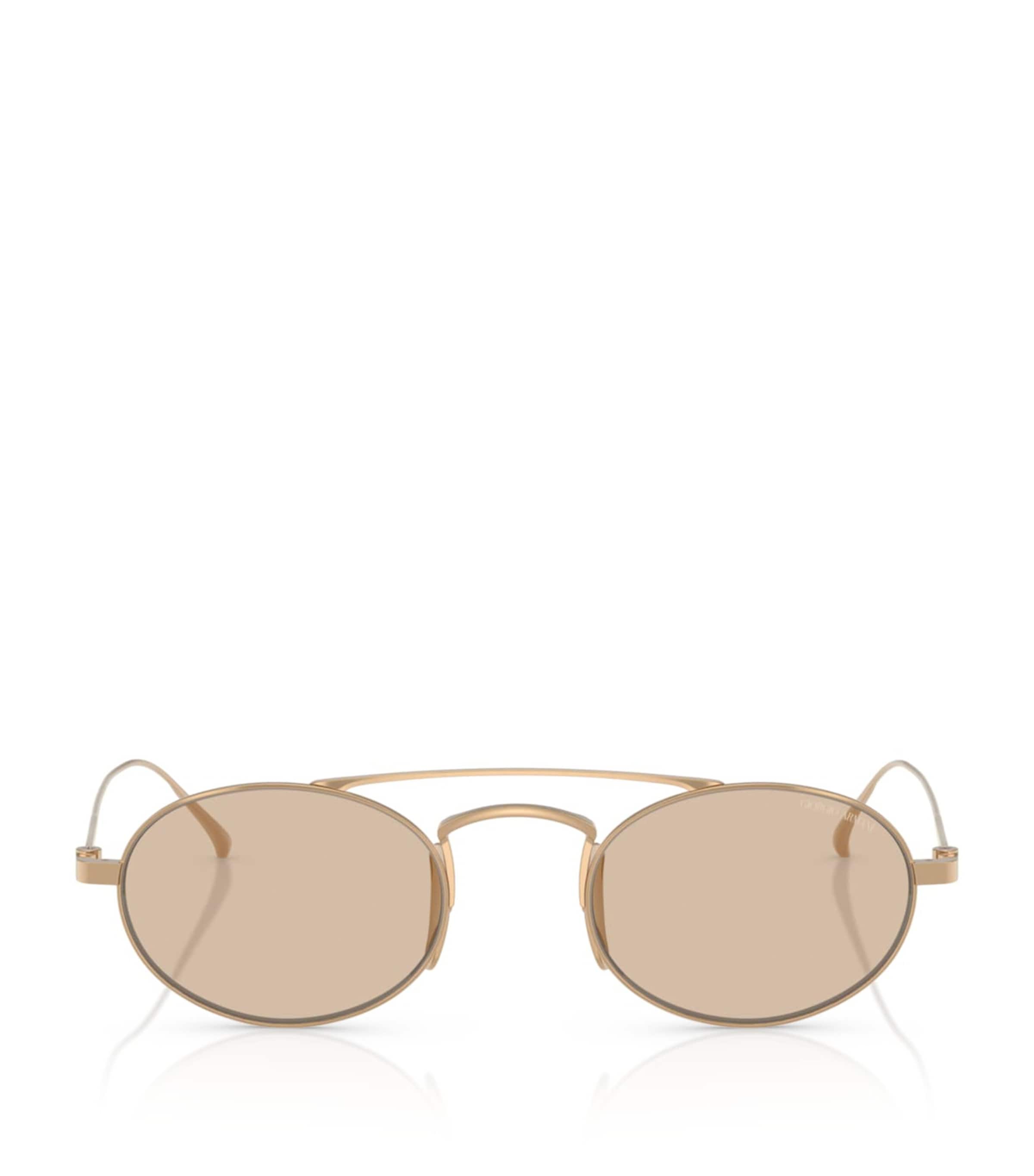 Titanium Oval Sunglasses