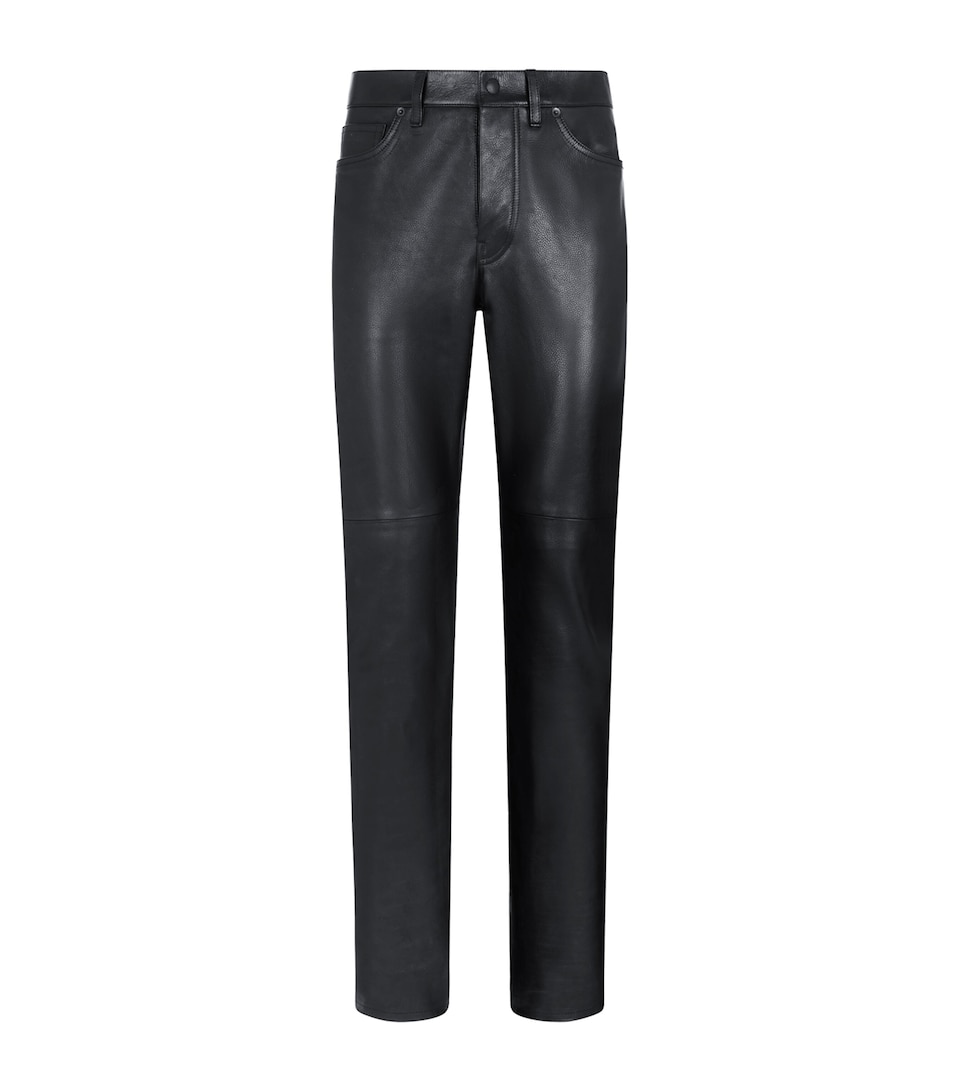 TOM FORD Mens Leather Straight Trousers Naa
