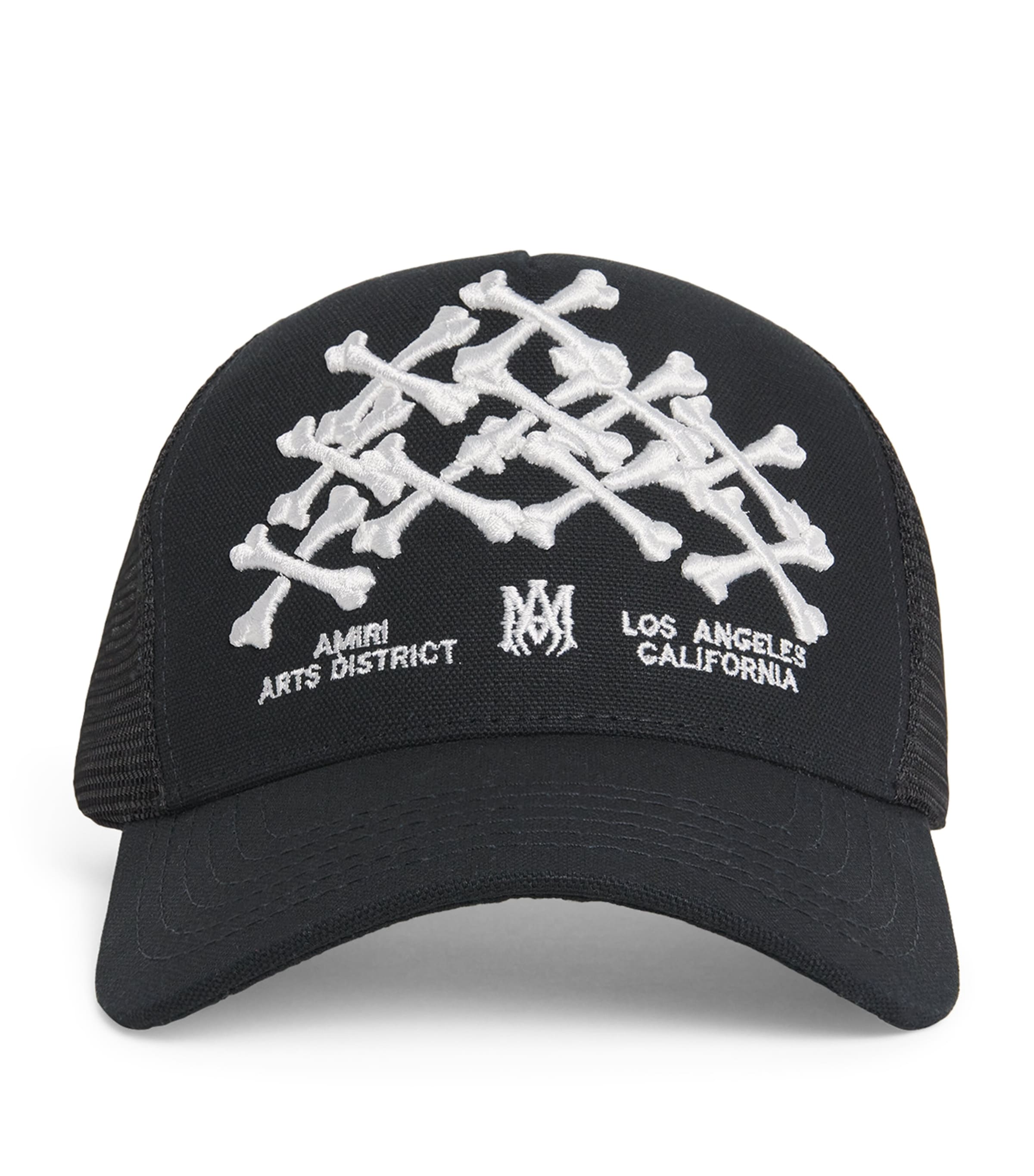 AMIRI Stacked Bones Trucker Hat Black