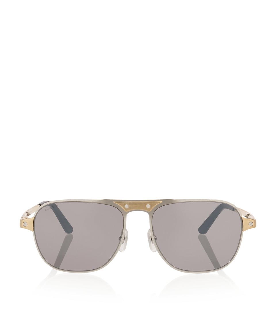 Cartier Rectangular Aviator Sunglasses