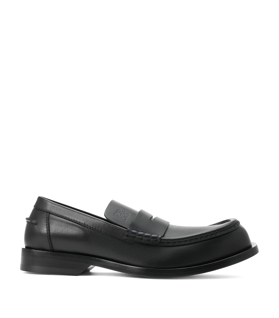 LOEWE Calfskin Bobine Loafers Black