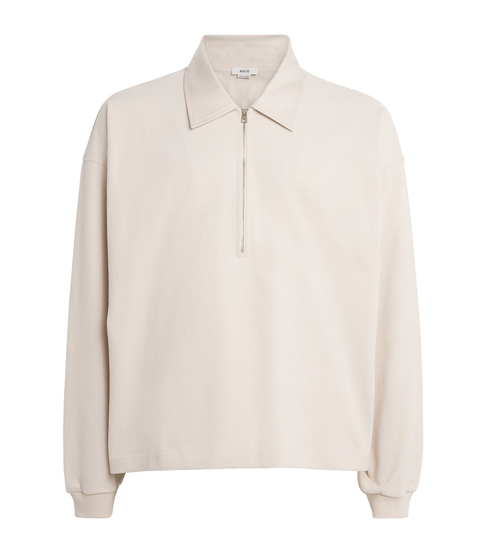 Cotton Darius Half-Zip Polo Sweatshirt
