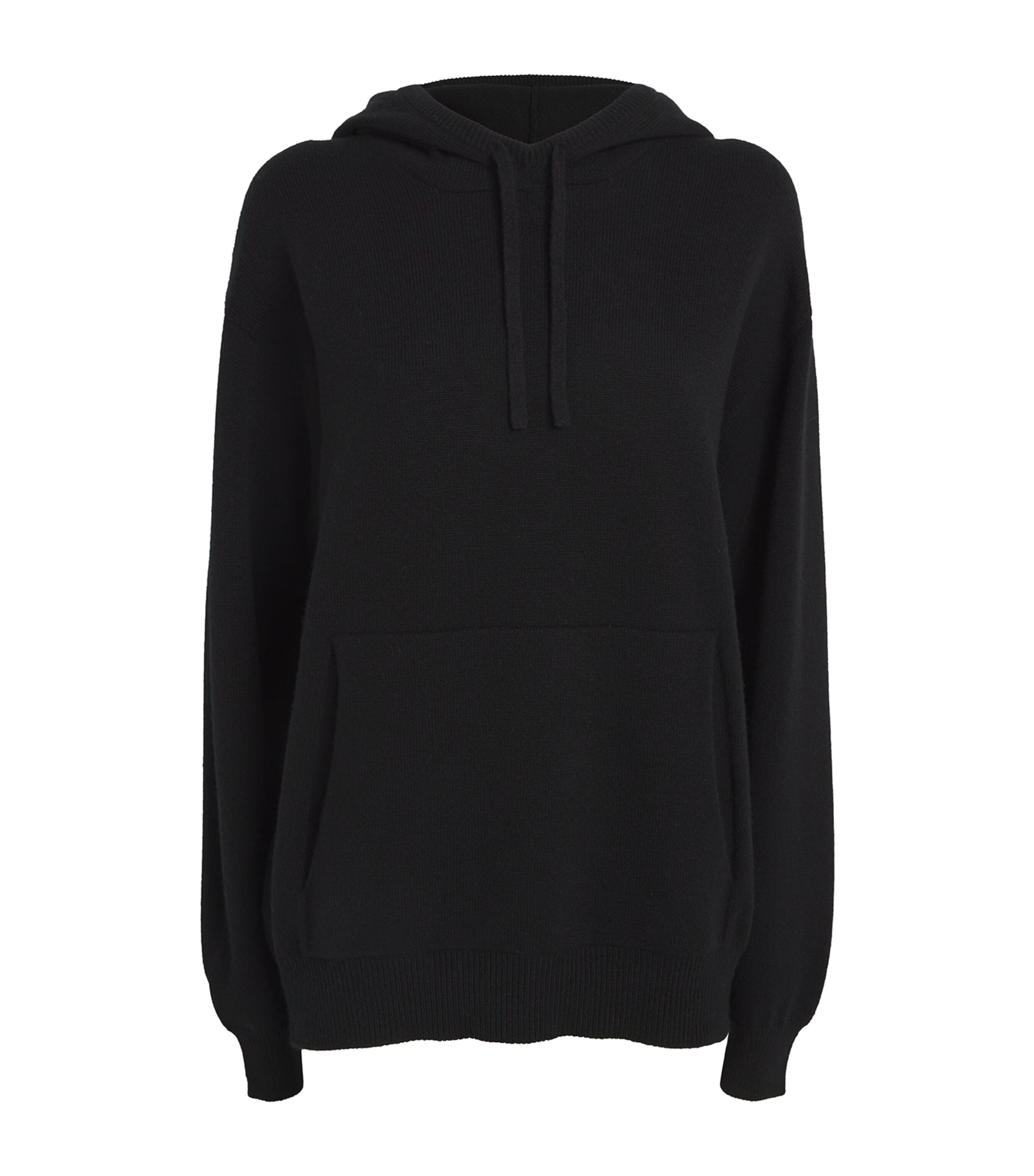 Harrods Womens Cashmere Hoodie Black