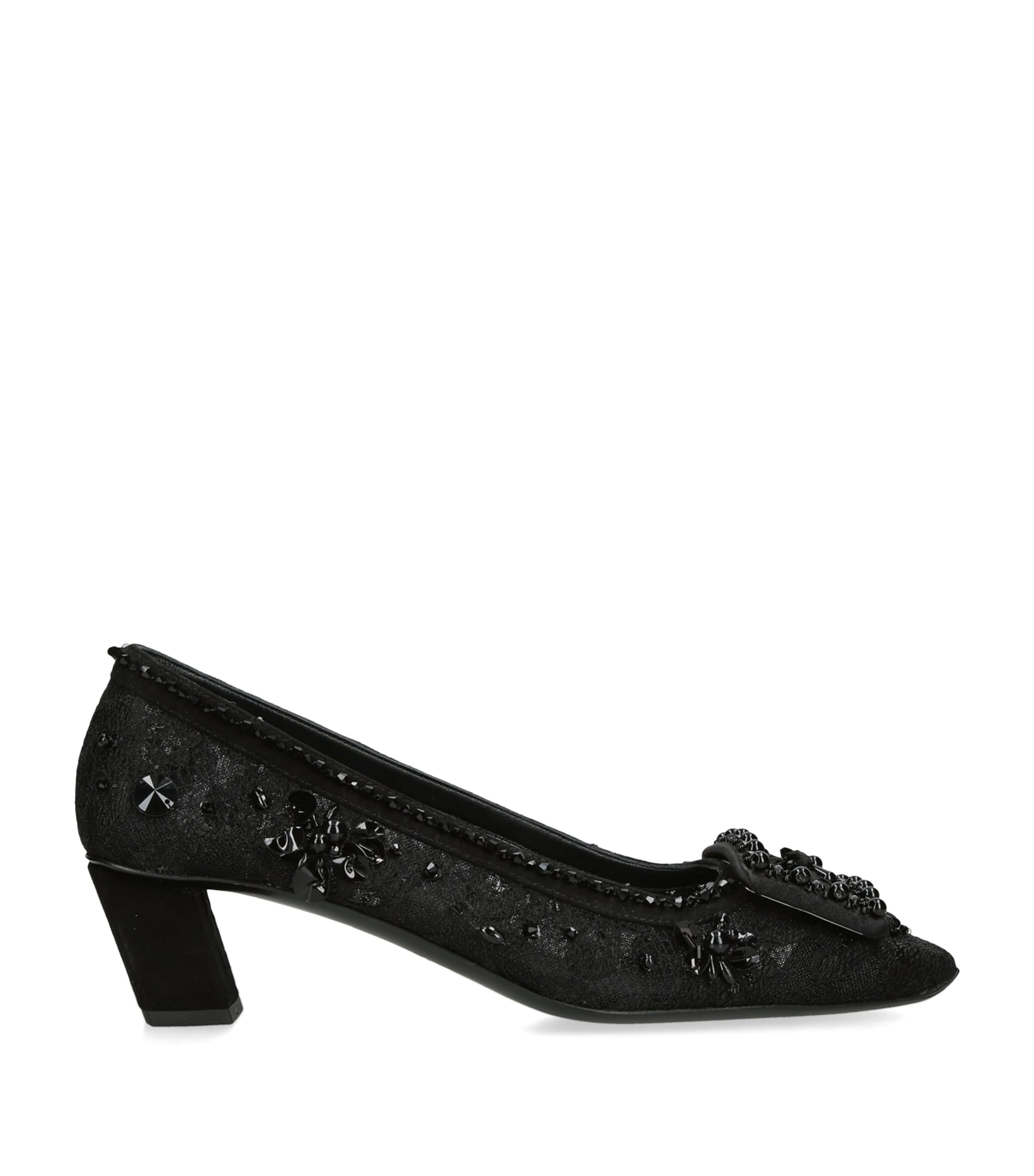 Roger Vivier Strass Mini Bouquet Pumps 85 Black