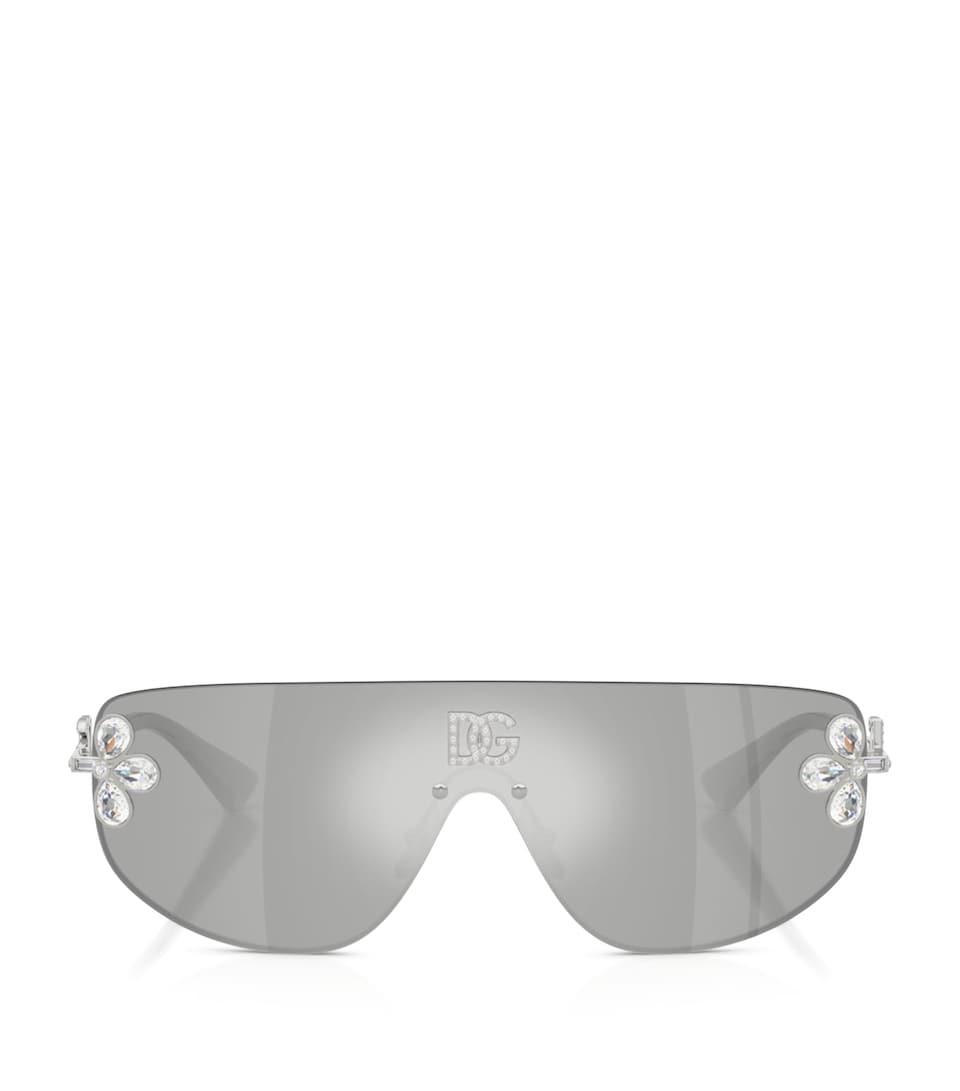Dolce&Gabbana Metal DG2333B Rectangle Sunglasses Silver