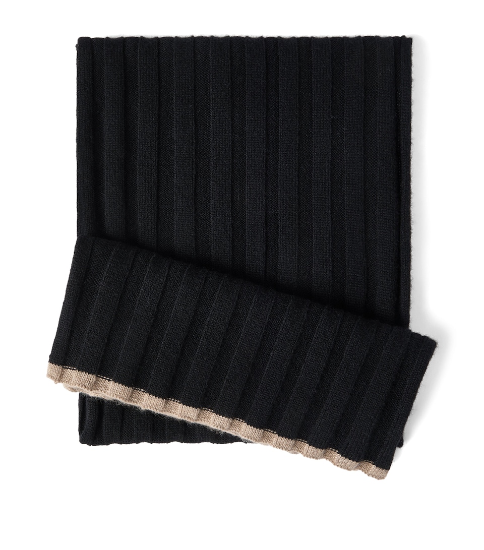 Brunello Cucinelli Cashmere Ribbed Scarf