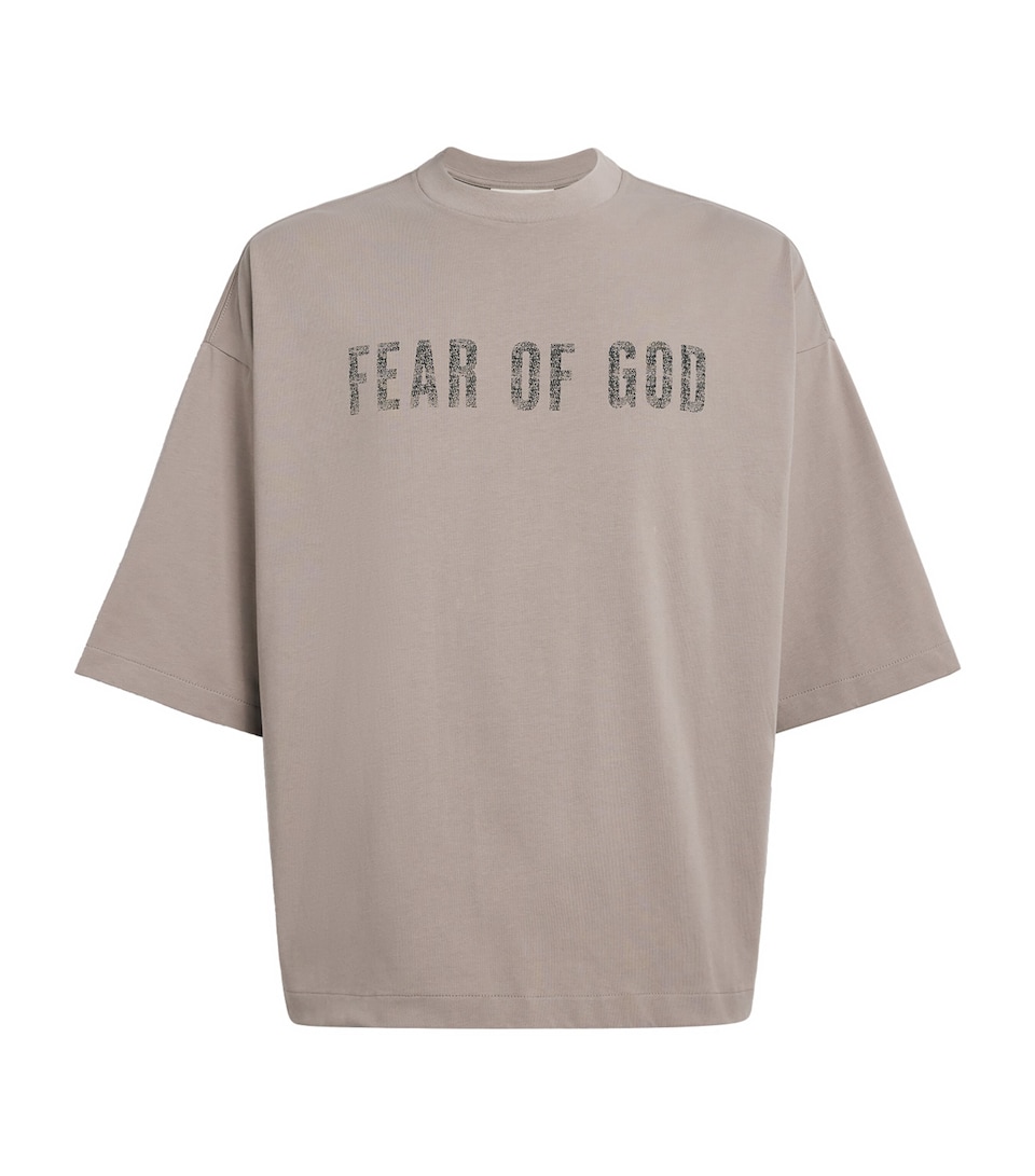 FEAR OF GOD ESSENTIALS Mens Cotton Boxy Merch T-Shirt Seal