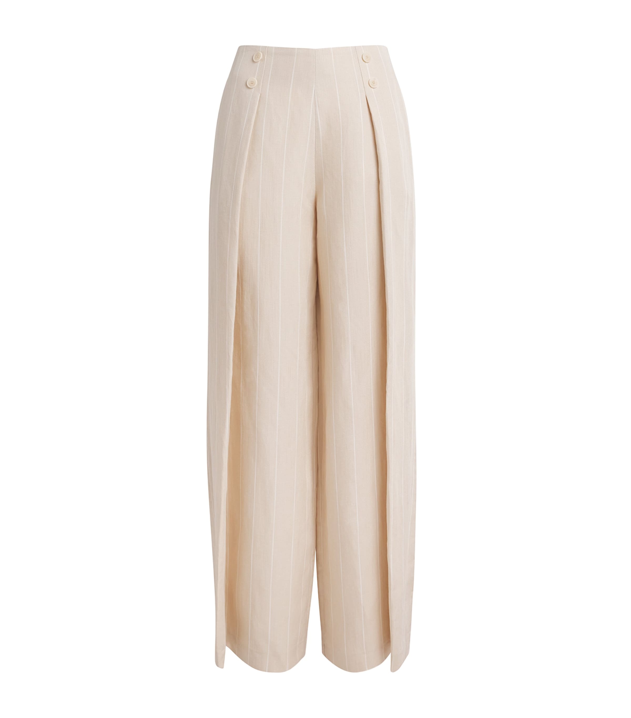 Pleated Wide-Leg Trousers