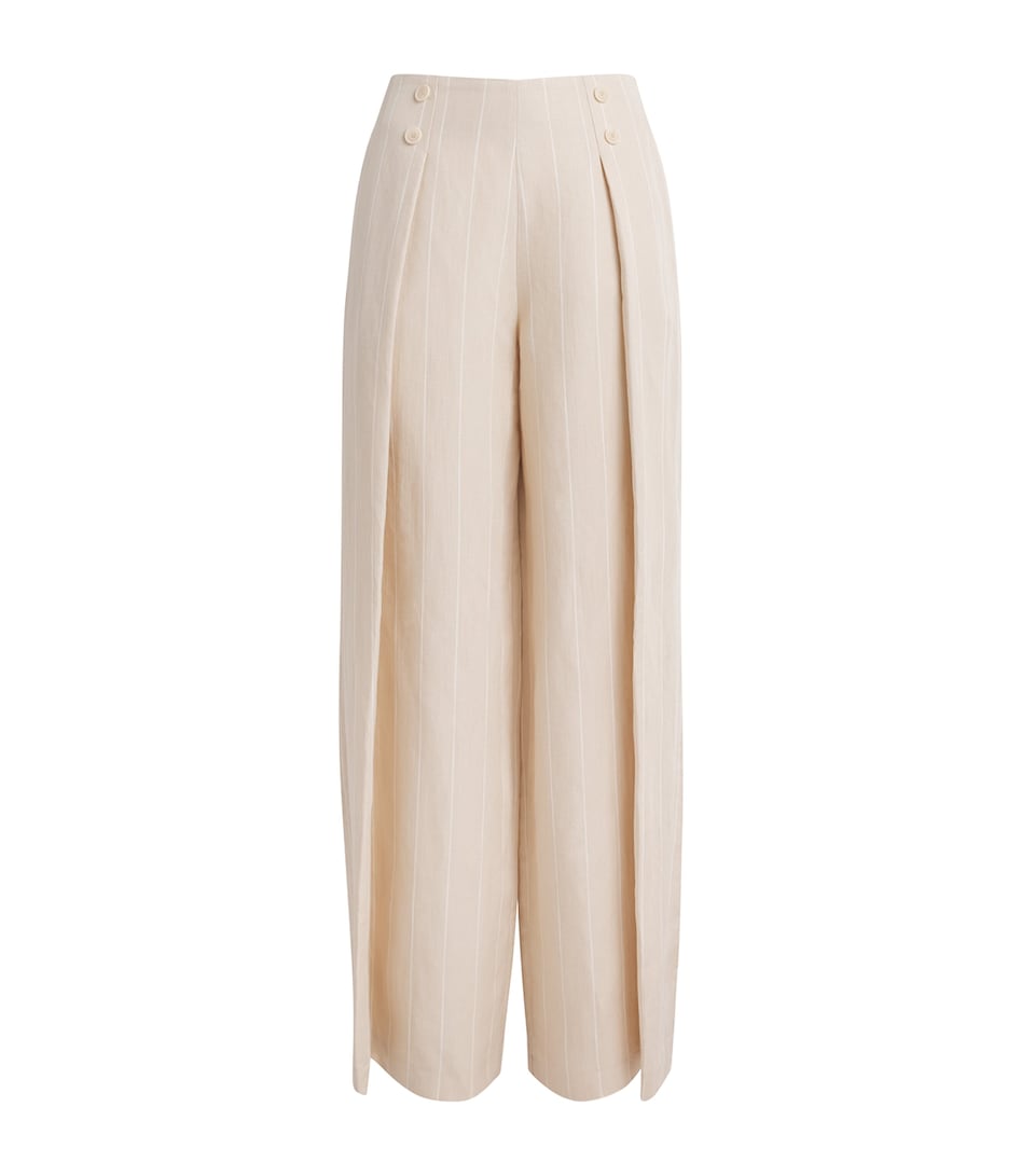 Pleated Wide-Leg Trousers