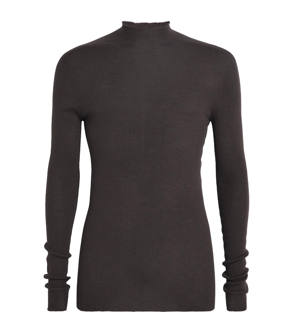 Virgin Wool Ribbed Lupetto Sweater