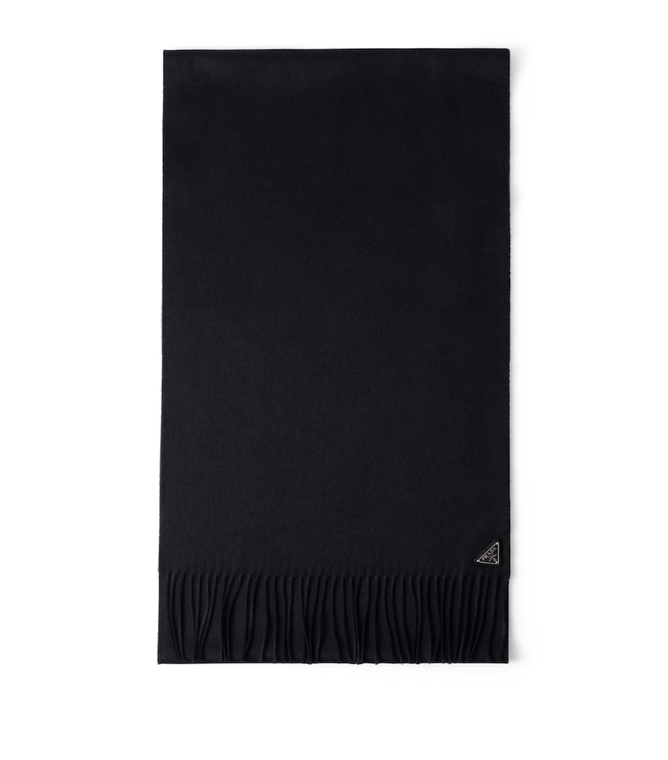 Silk-Cashmere Logo Scarf