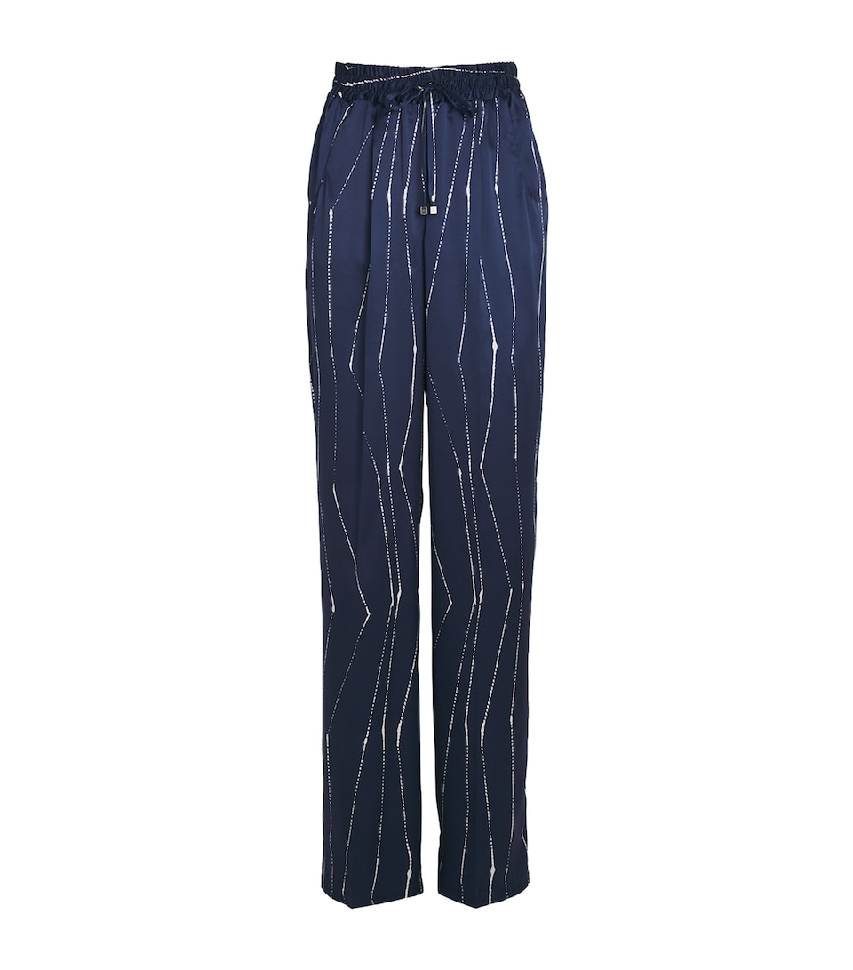 Silk Wide-Leg Trousers