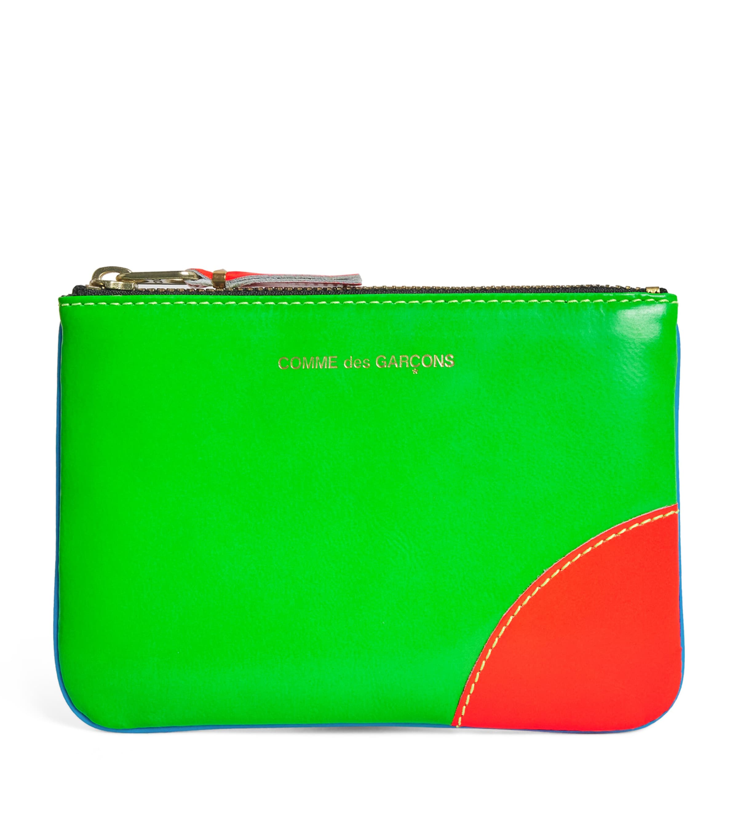 Small Leather Super Fluo Pouch