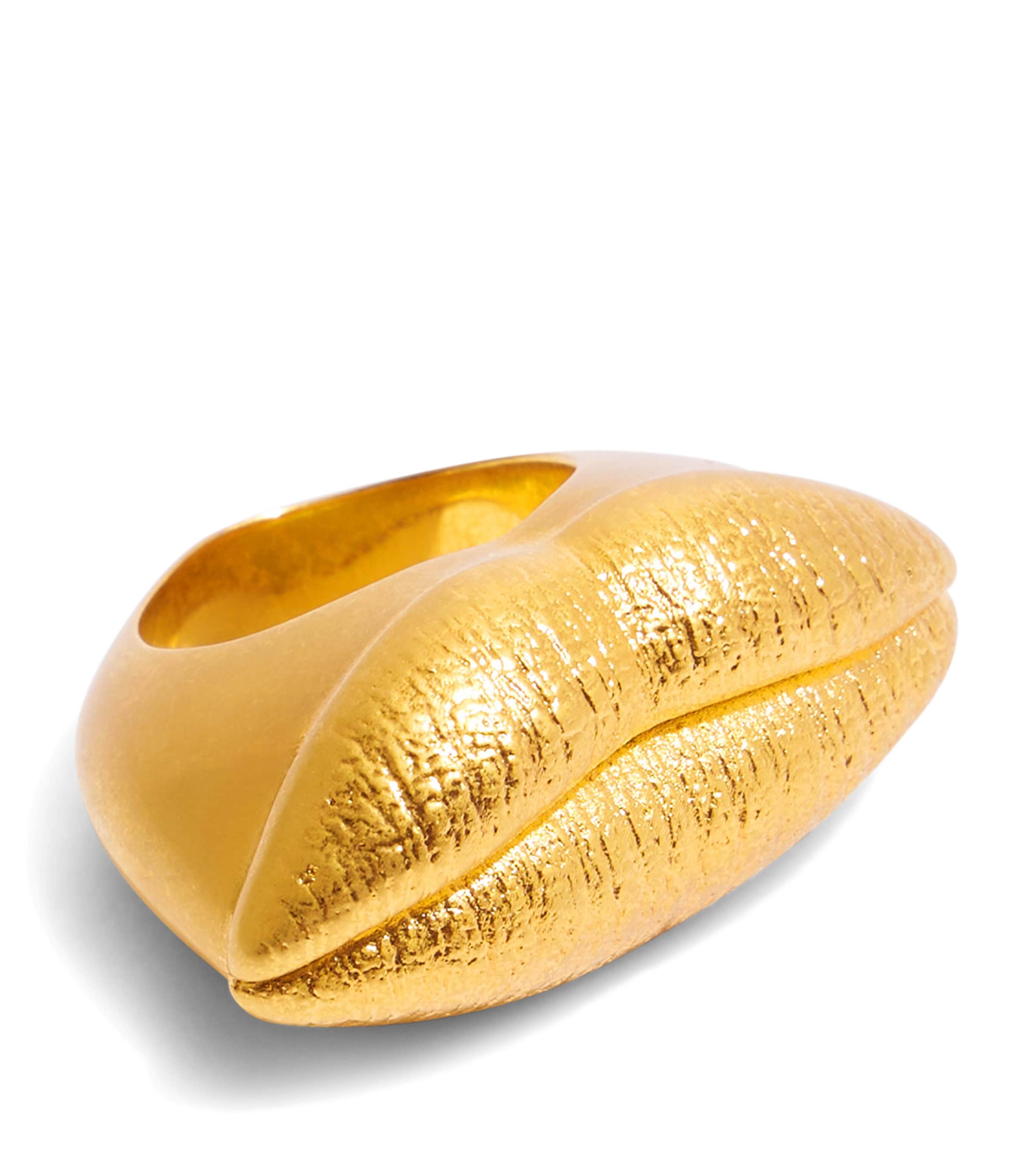 Schiaparelli Surrealist Mouth Ring Gold
