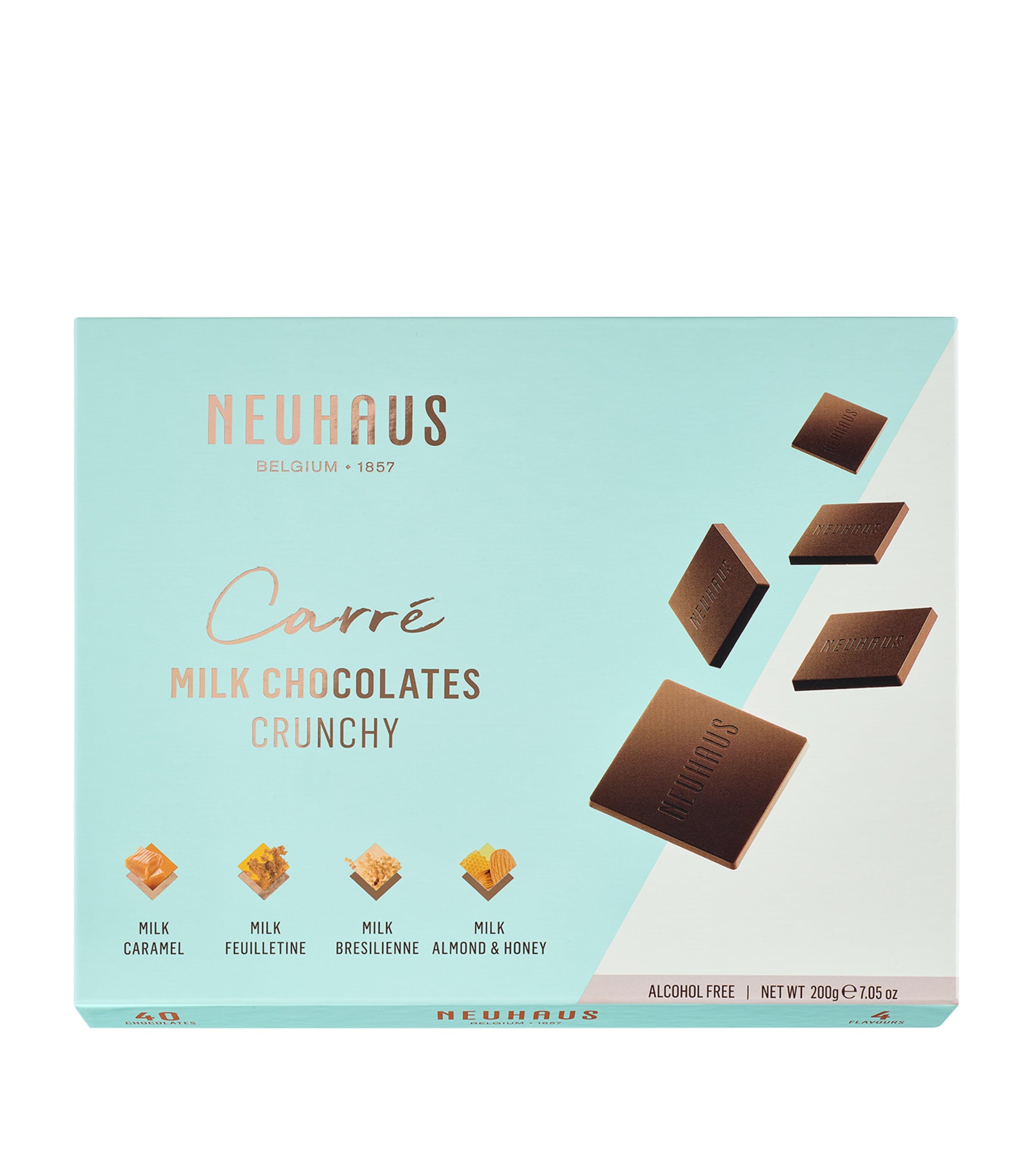 Neuhaus Carré Crunchy Milk Chocolate 40-Piece Selection Box (200g)