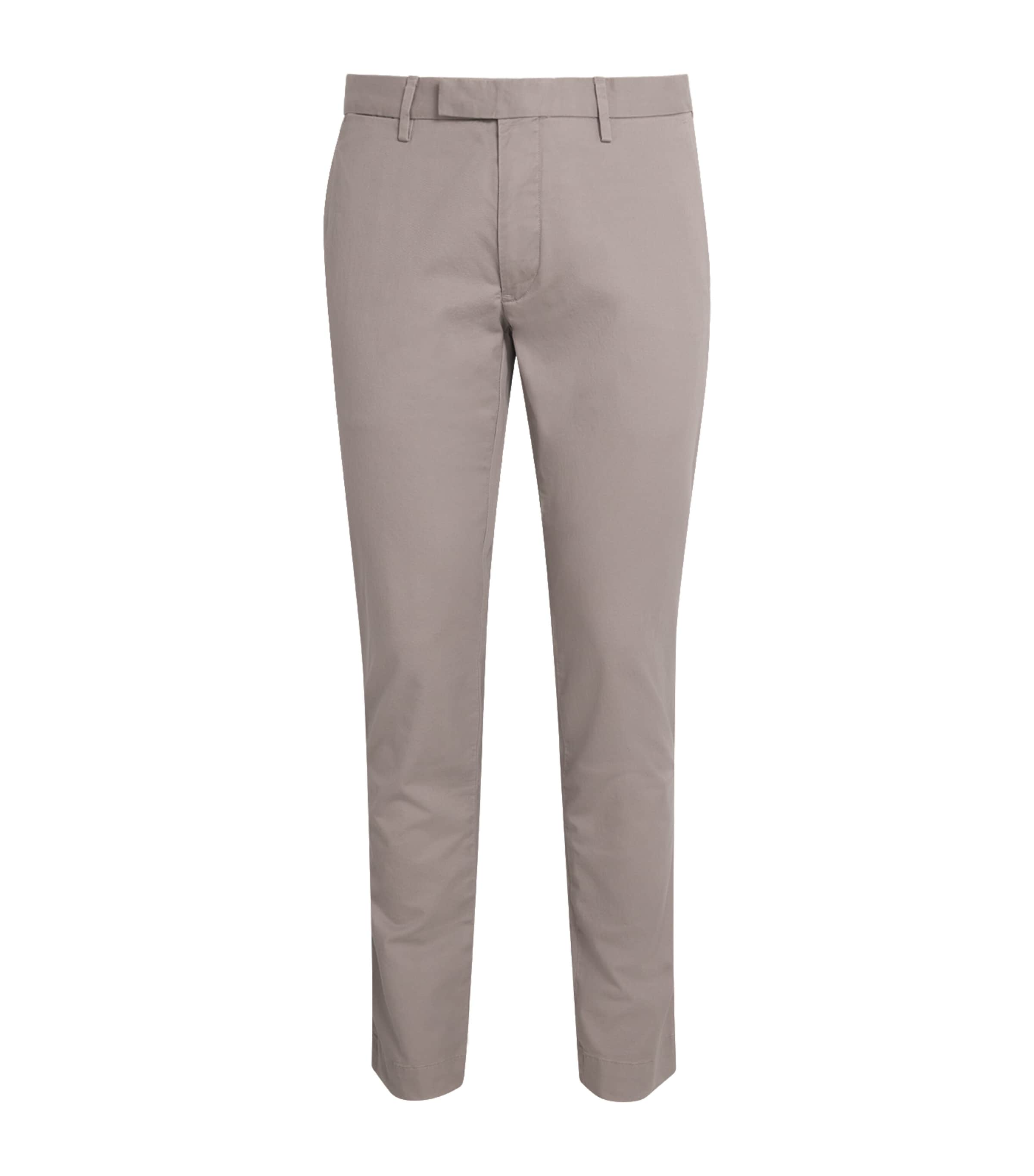 Polo Ralph Lauren Mens Stretch-Cotton Slim Chinos Grey