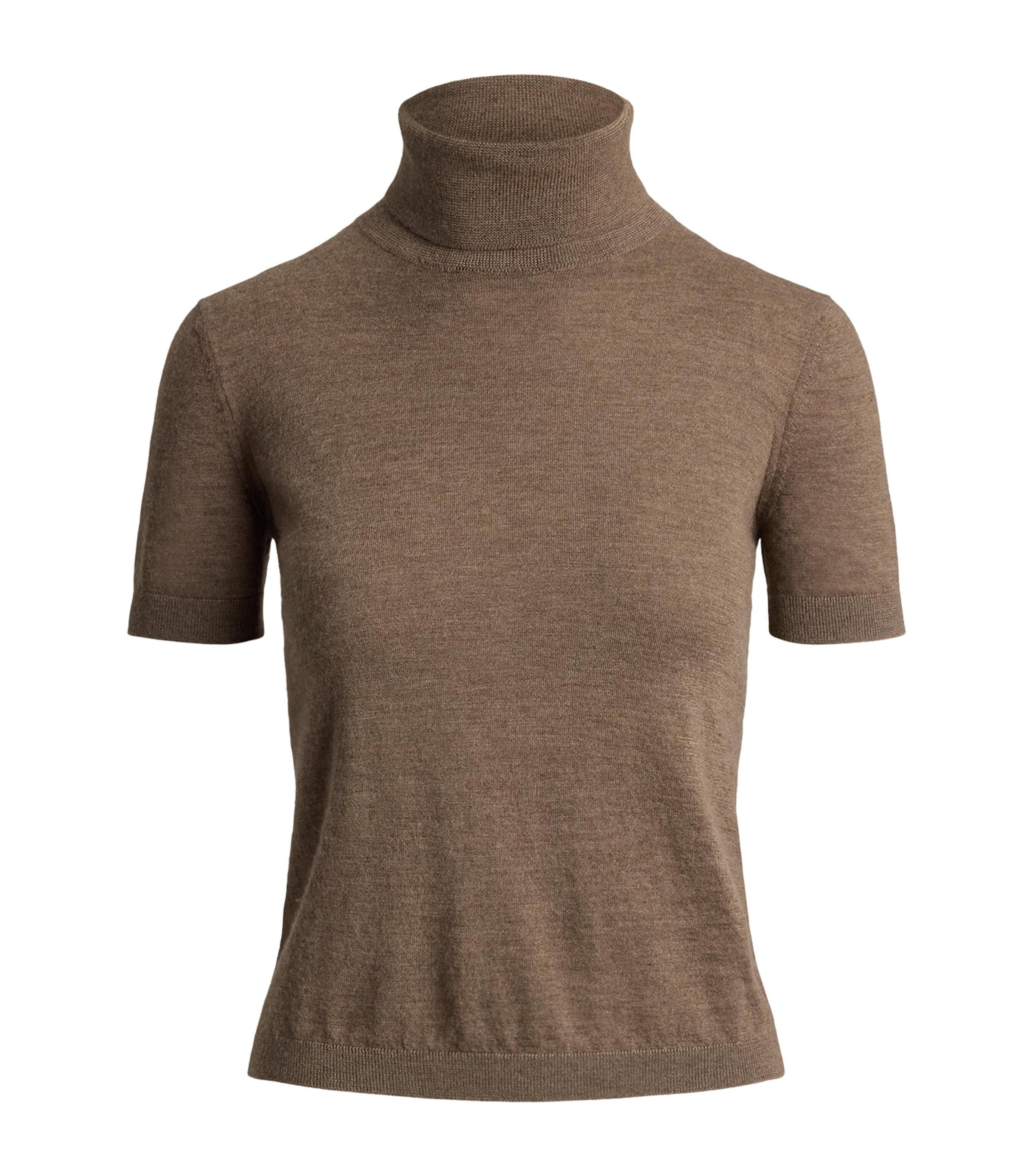 Ralph Lauren Collection Womens Cashmere High-Neck Sweater Taupe Melange