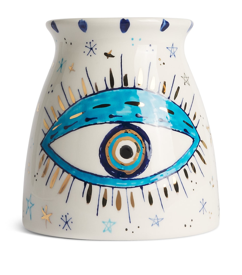 Jayne Redmond Evil Eye Vase (17cm) White