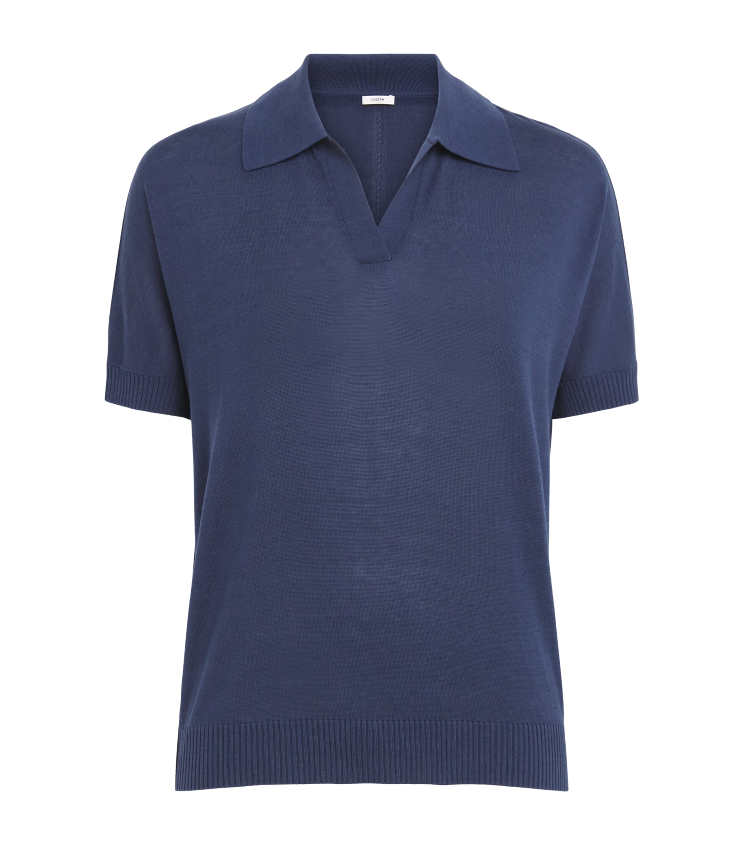 Joseph Womens Superfine Silk Niata Polo shirt Dark Mineral