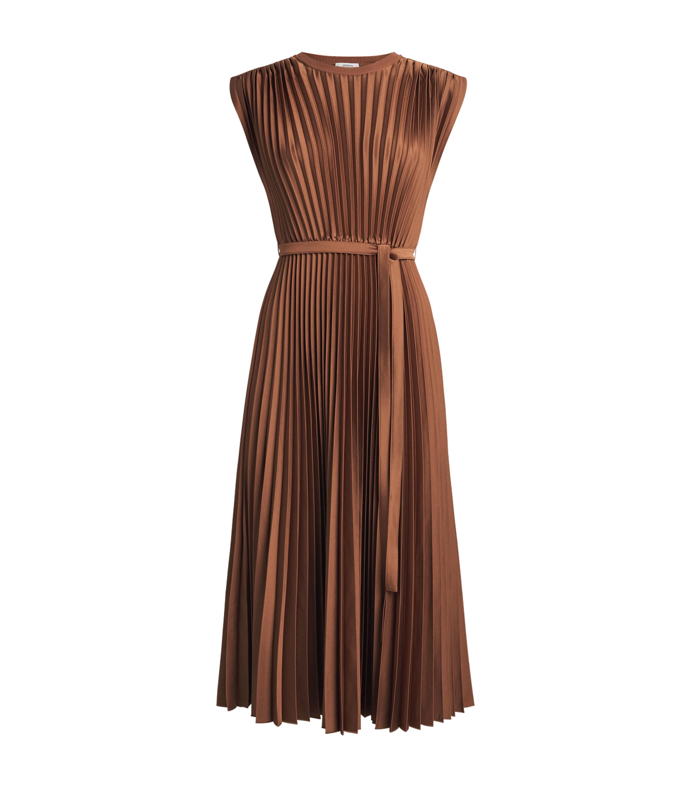 Crepe Plissé Volta Midi Dress