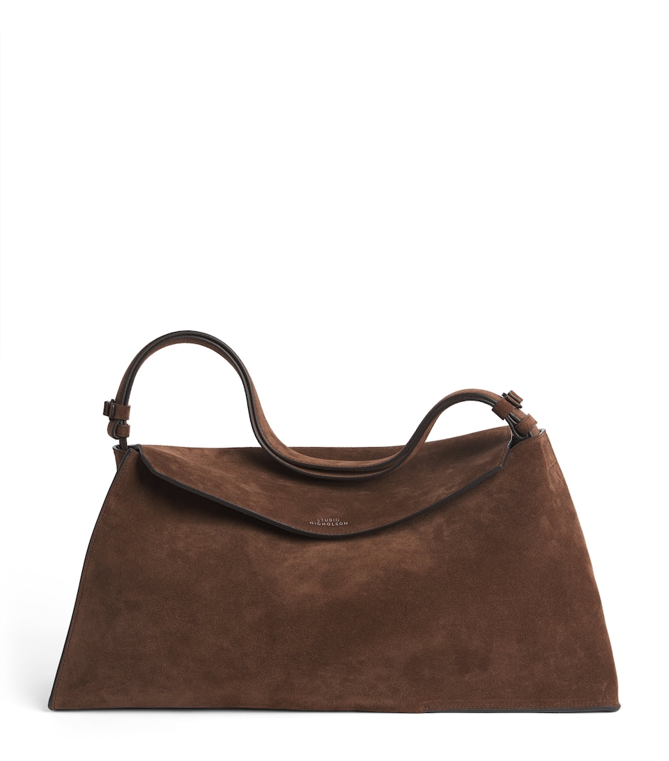 Studio Nicholson Suede Shiboru Shoulder Bag Cocoa