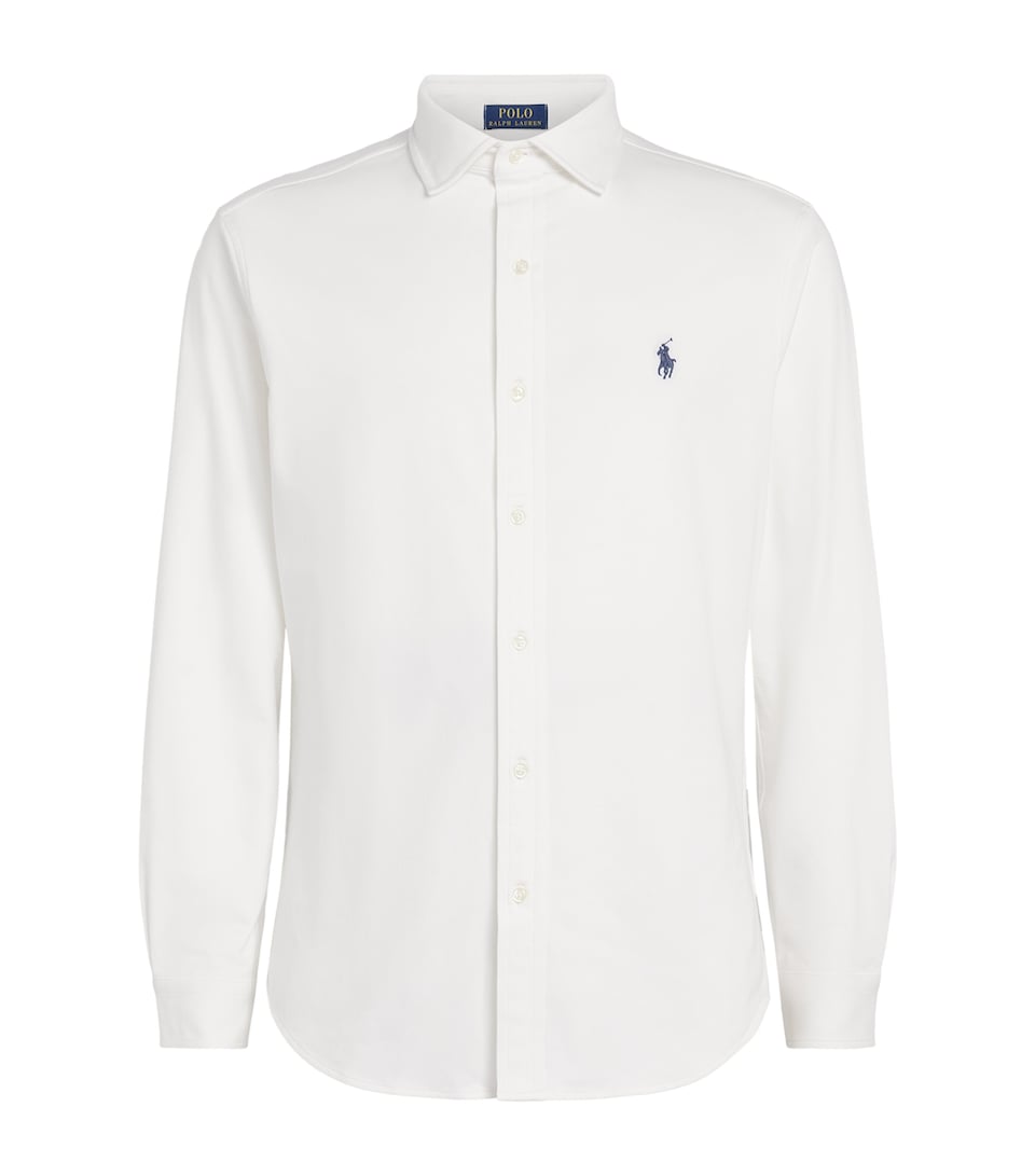 Polo Ralph Lauren Mens Stretch Knit Oxford Shirt White