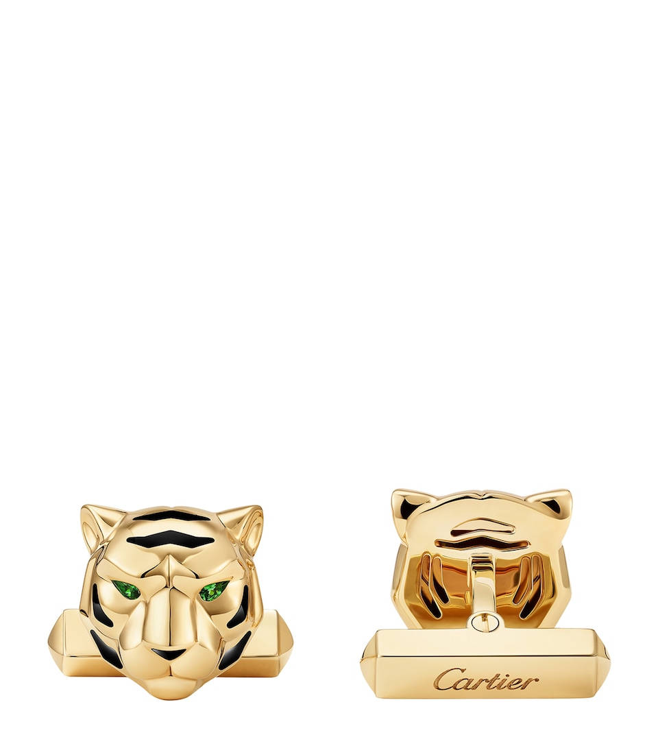 Cartier Yellow Gold and Tsavorite Faune et Flore de Cartier Cufflinks Yellow Gold
