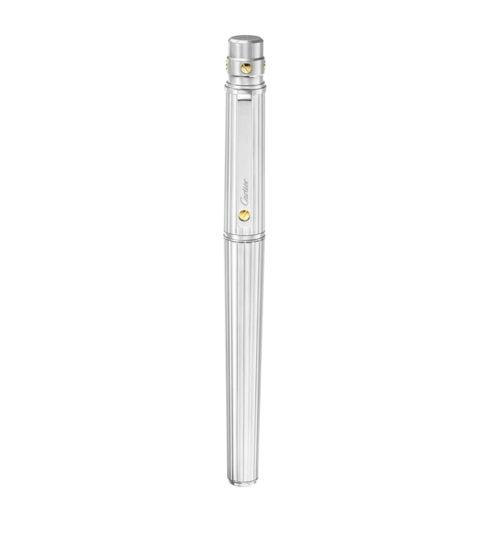 Cartier Santos de Cartier Rollerball Pen Black & Silver