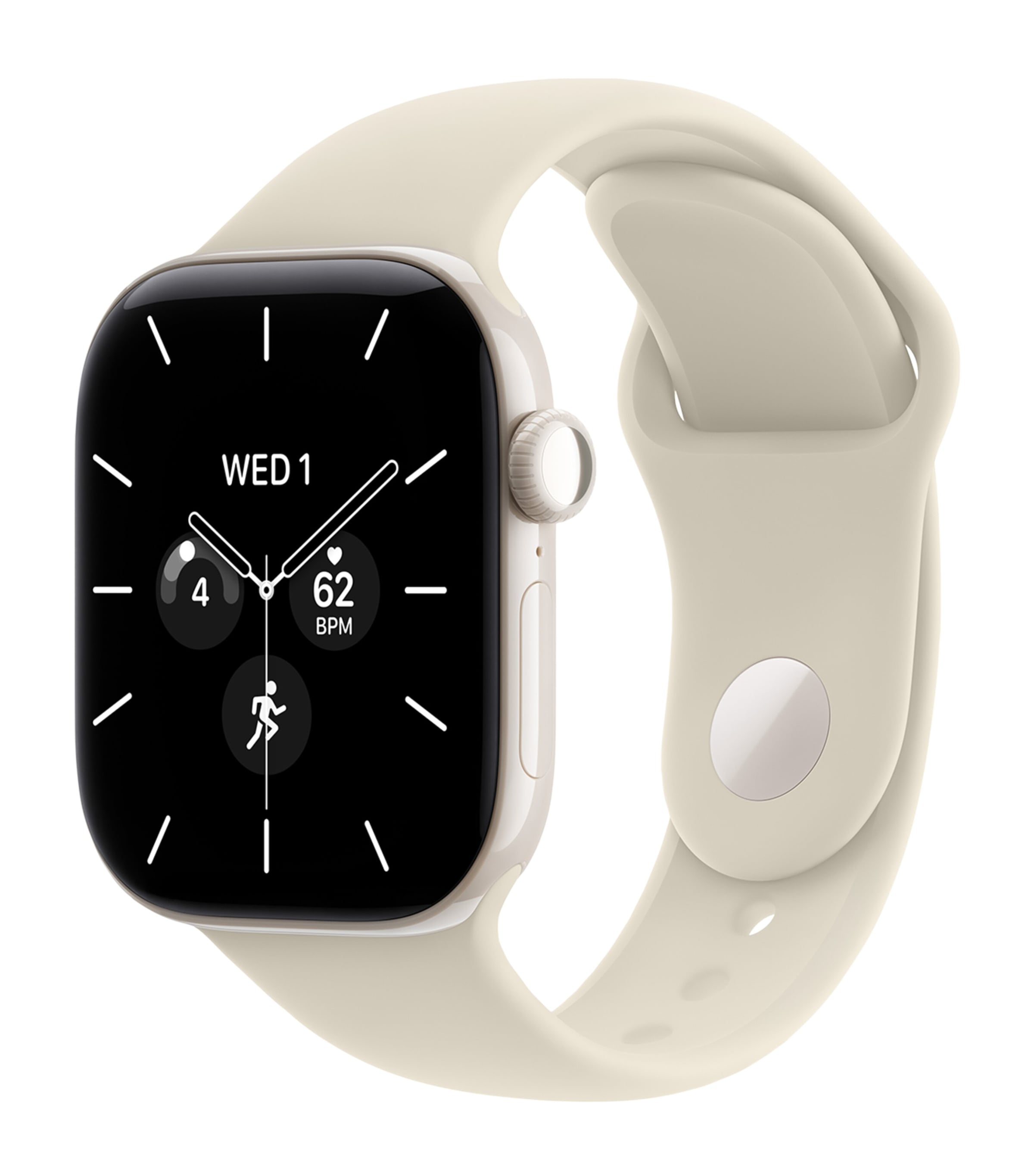 Apple Apple Watch Series 12 GPS + Cellular – Pearl White Ceramic with Sand Sport Band, 42mm, Small/Medium Pearl White Ceramic