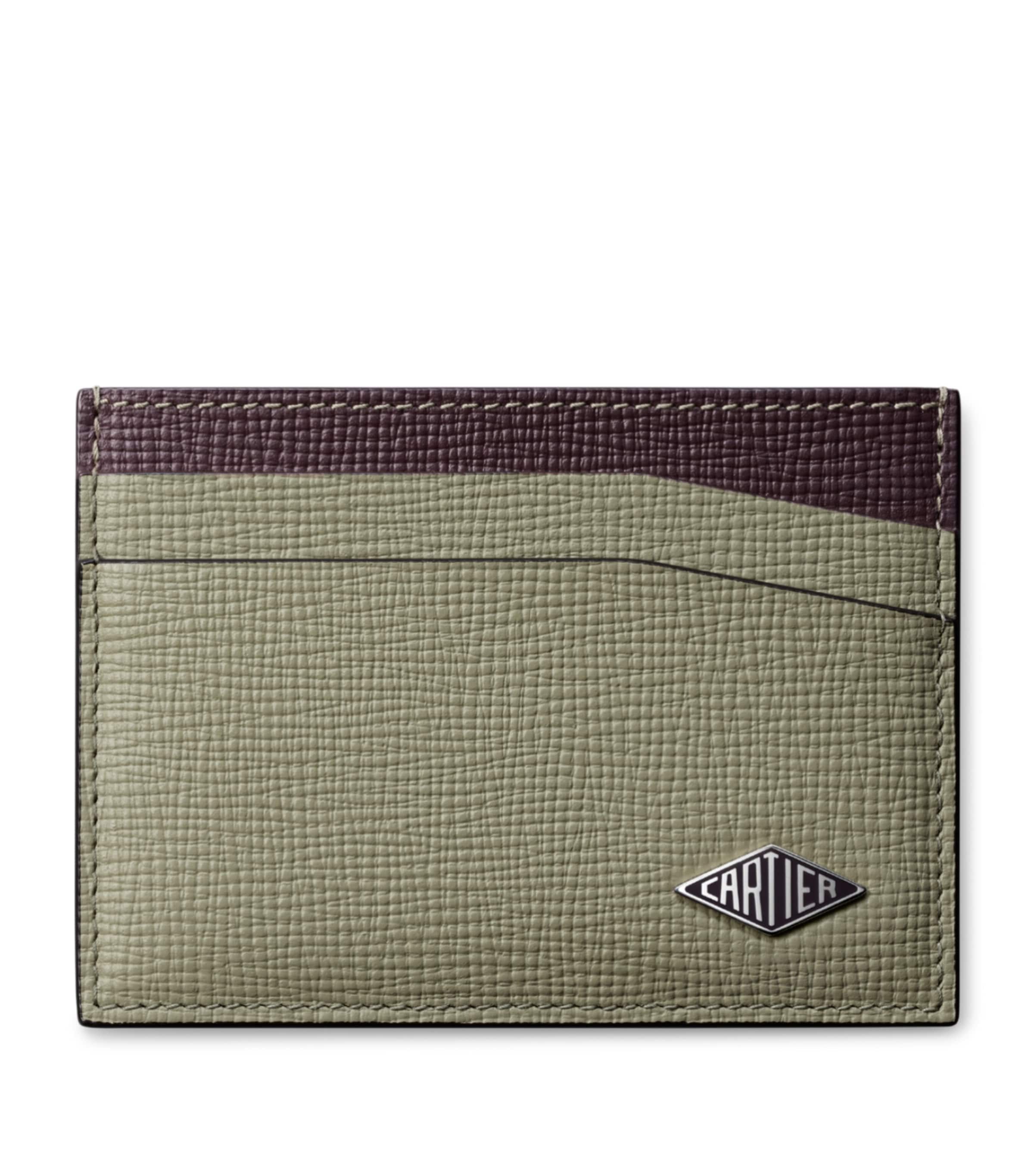 Cartier Leather Losange Card Holder Pistachio/ebony